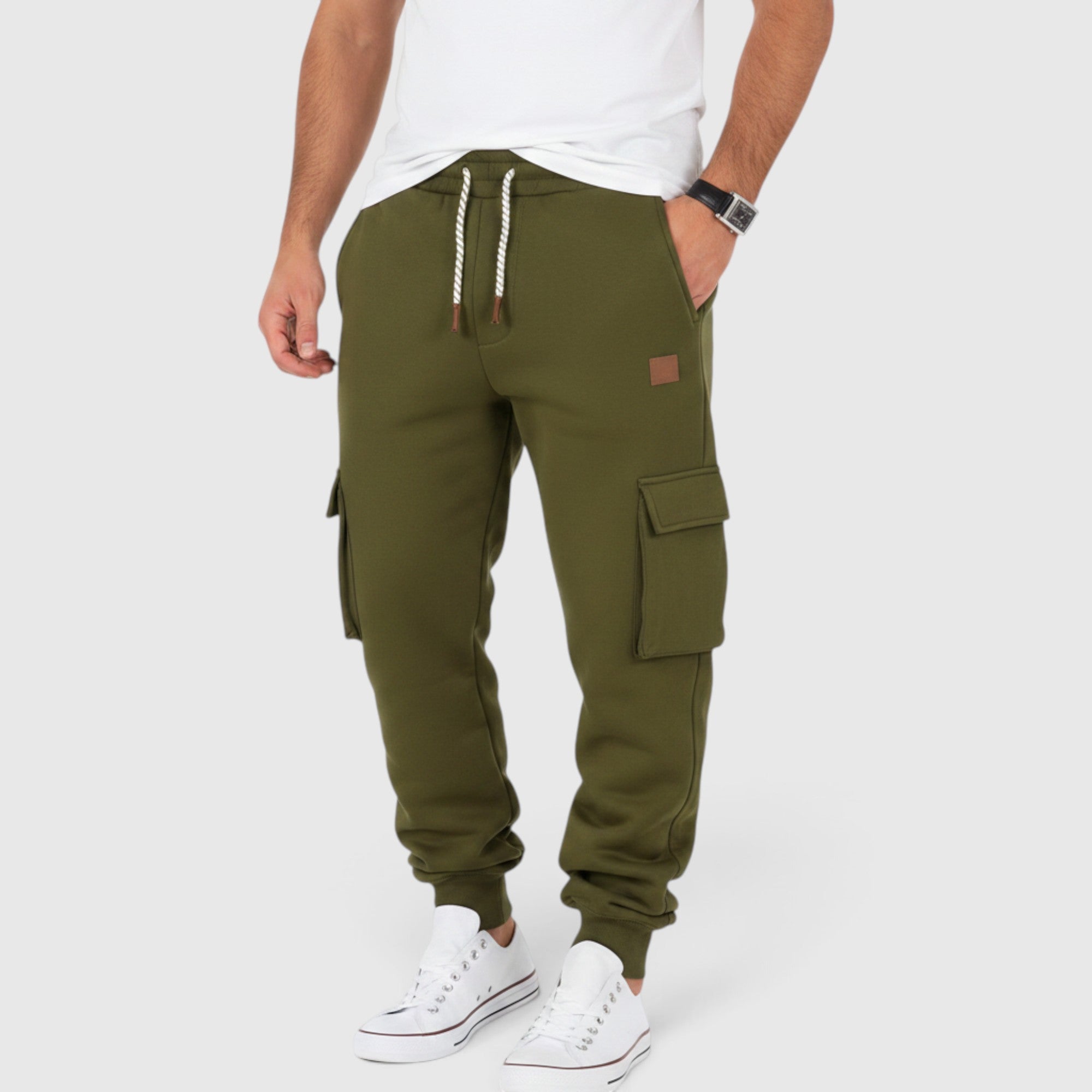 Kian | Men's Baggy Cargo Sweatpants Drawstring Waist Lounge Pants