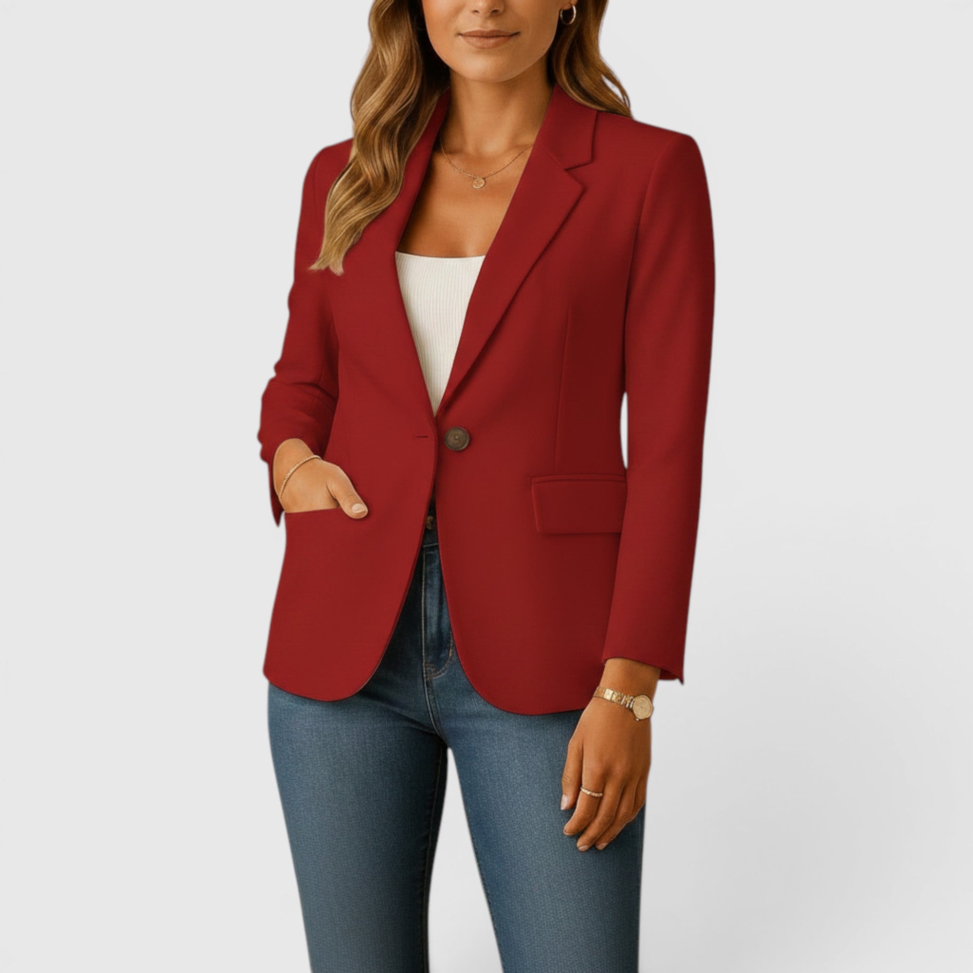 Ellmont London | Women's Classic Stretch Blazer – Comfortable Tailored Jacket