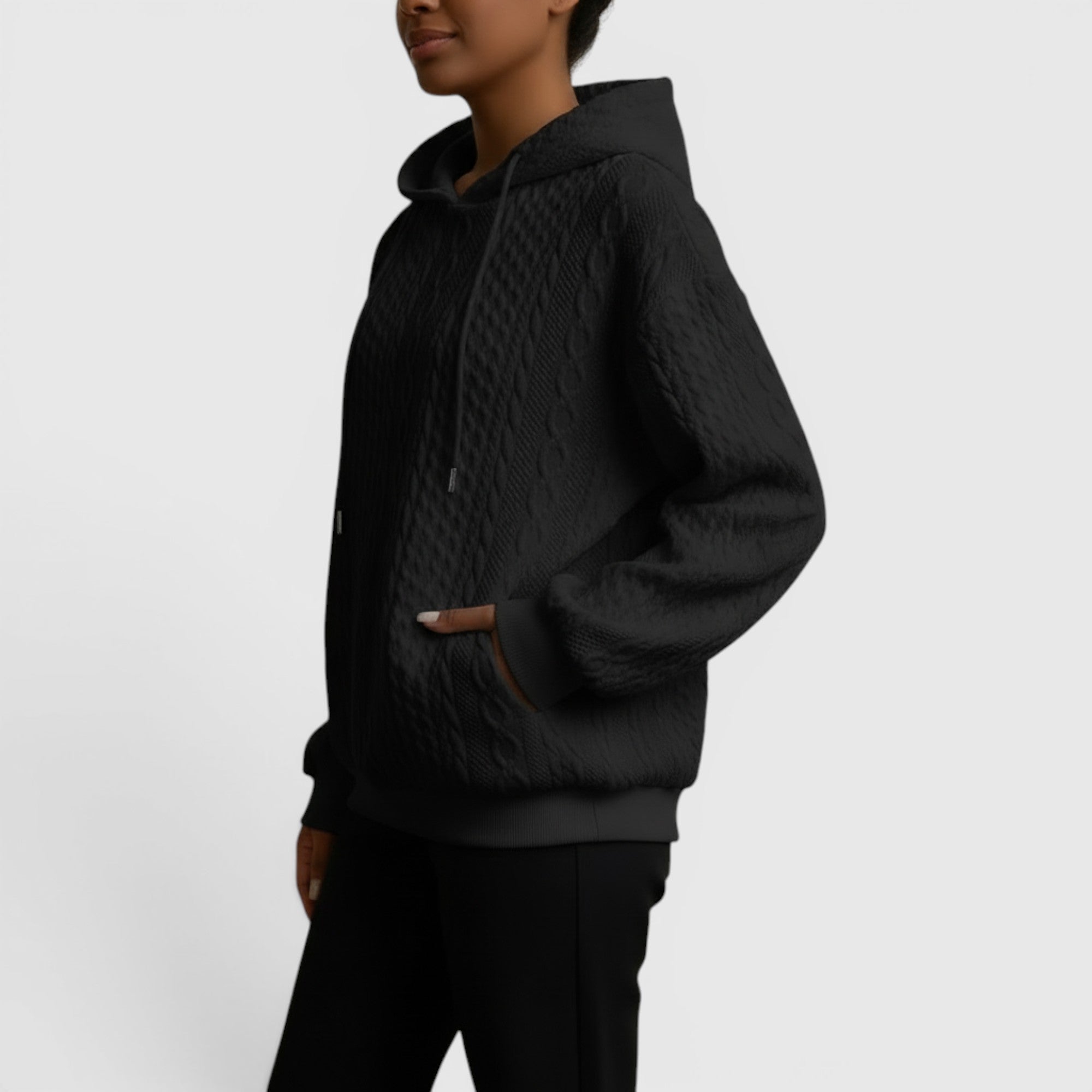 Ellmont London | Women's Plus Size Long Sleeve Hoodie Relaxed Fit Sweatshirt