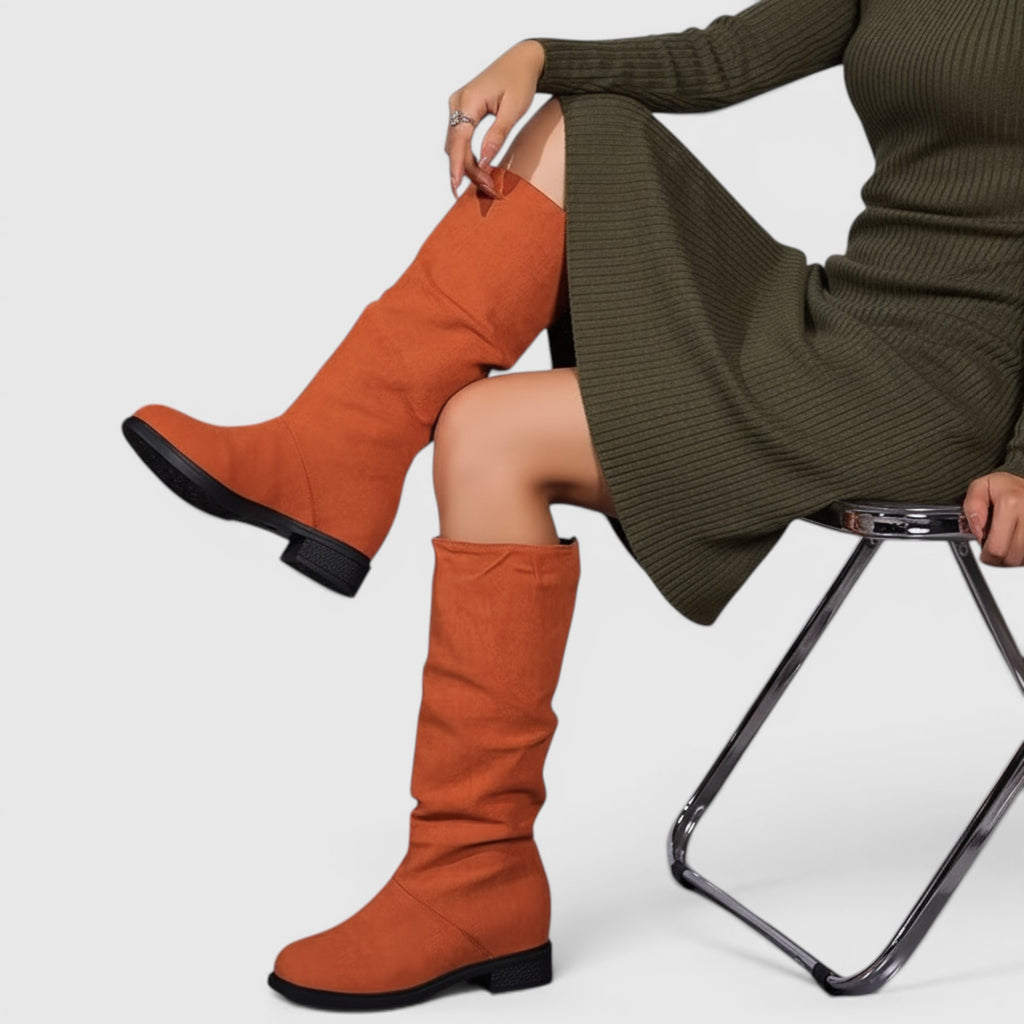 Ellmont London | Women's Slip-On Ankle Boots Classic Mid Heel Shoes