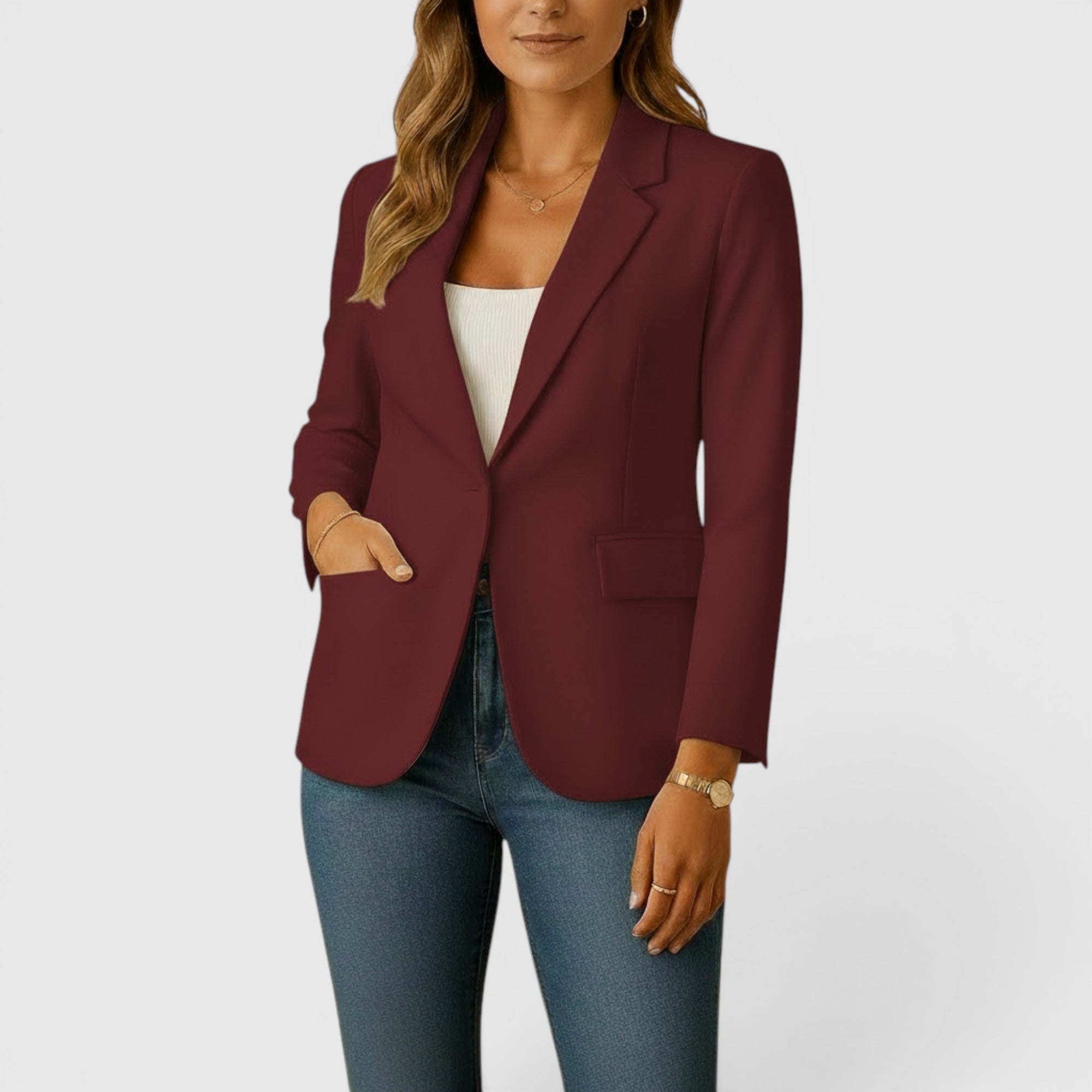 Ellmont London | Women's Classic Stretch Blazer – Comfortable Tailored Jacket