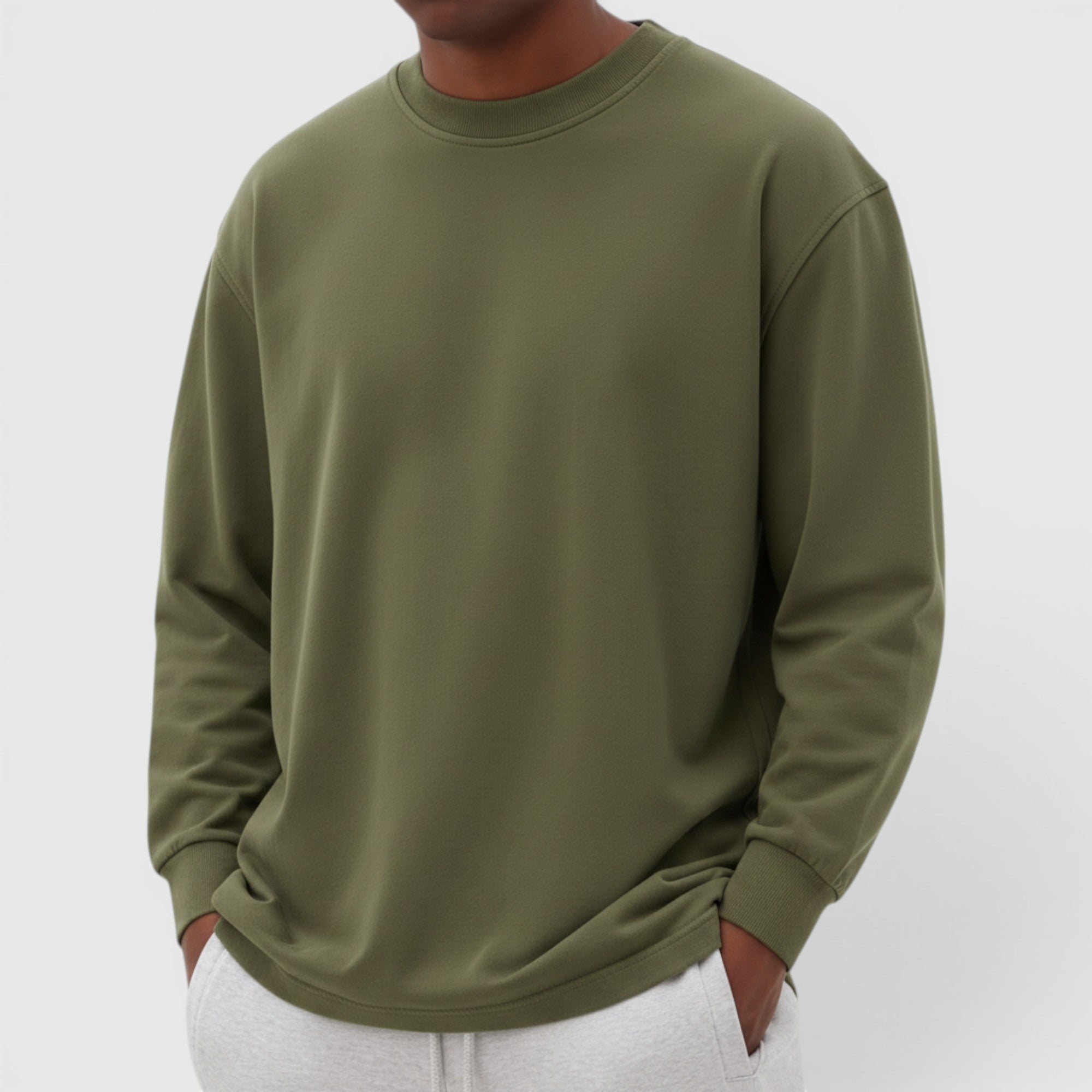 Ellmont London | Men's Breathable Cotton Longsleeve Mockneck Casual Shirt