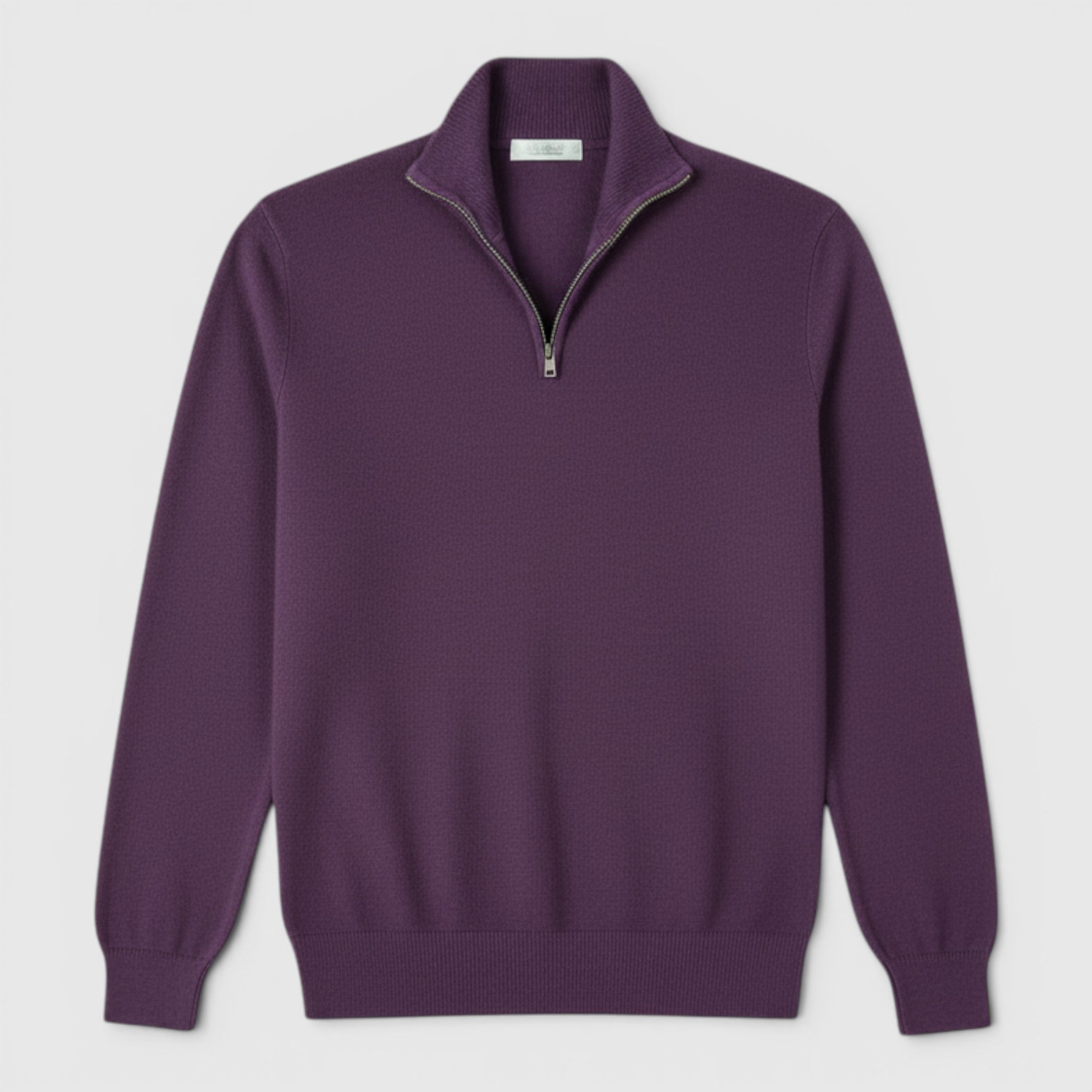 Ellmont London | Men's Pure Cashmere Zip-Up Sweater Funnel Neck Knit