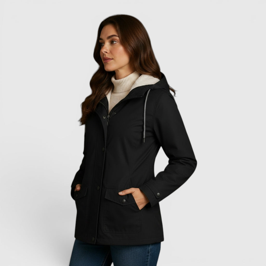 Ellmont London | Rain Jacket Women's Warm Water-Repellent Outdoor Coat