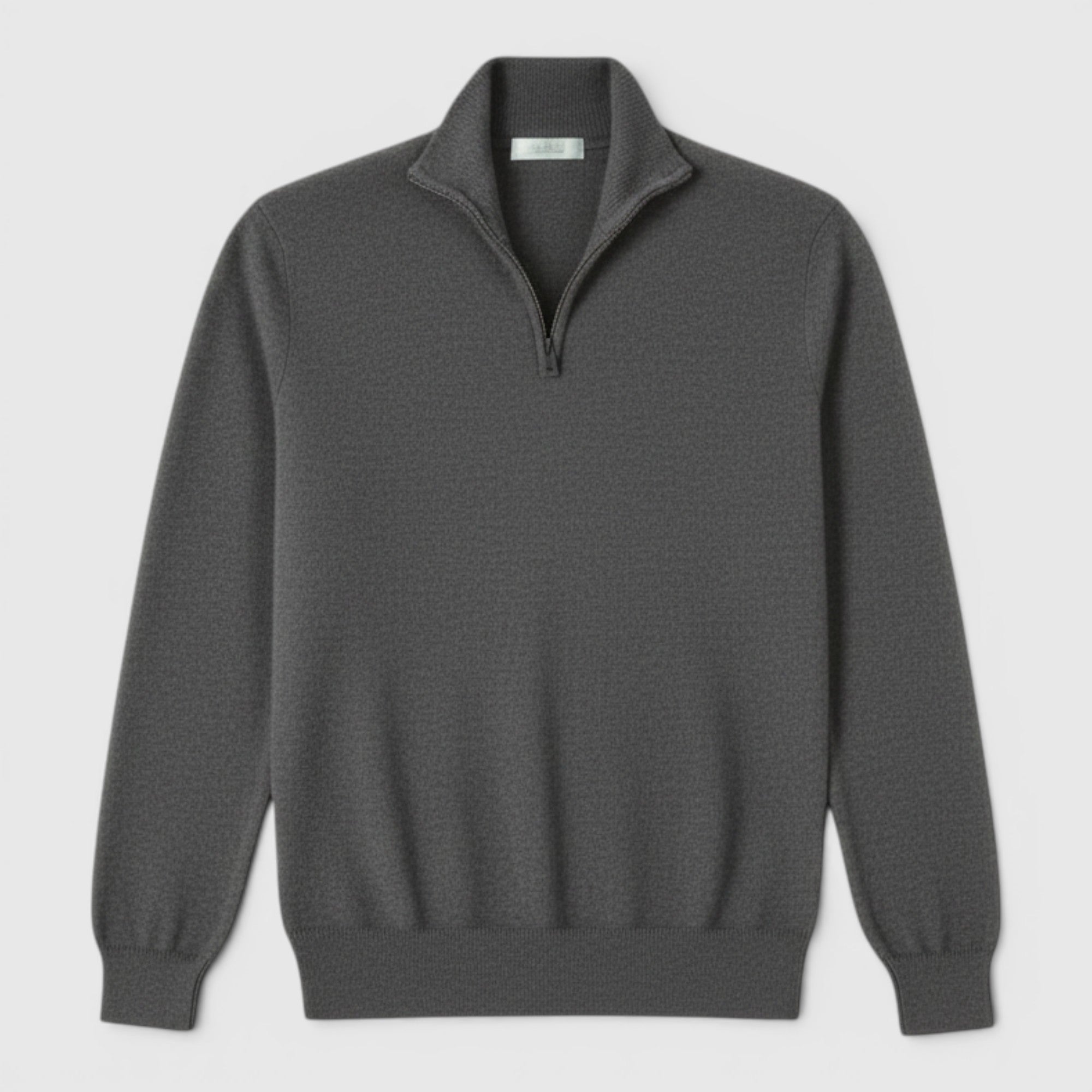 Ellmont London | Men's Pure Cashmere Zip-Up Sweater Funnel Neck Knit