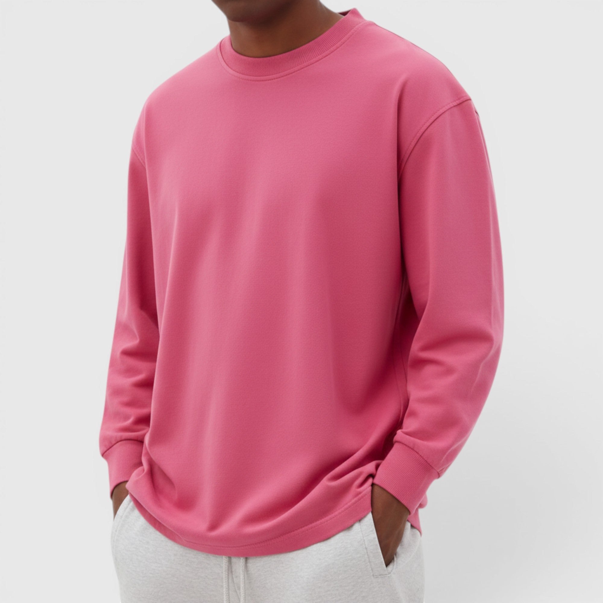 Ellmont London | Men's Breathable Cotton Longsleeve Mockneck Casual Shirt