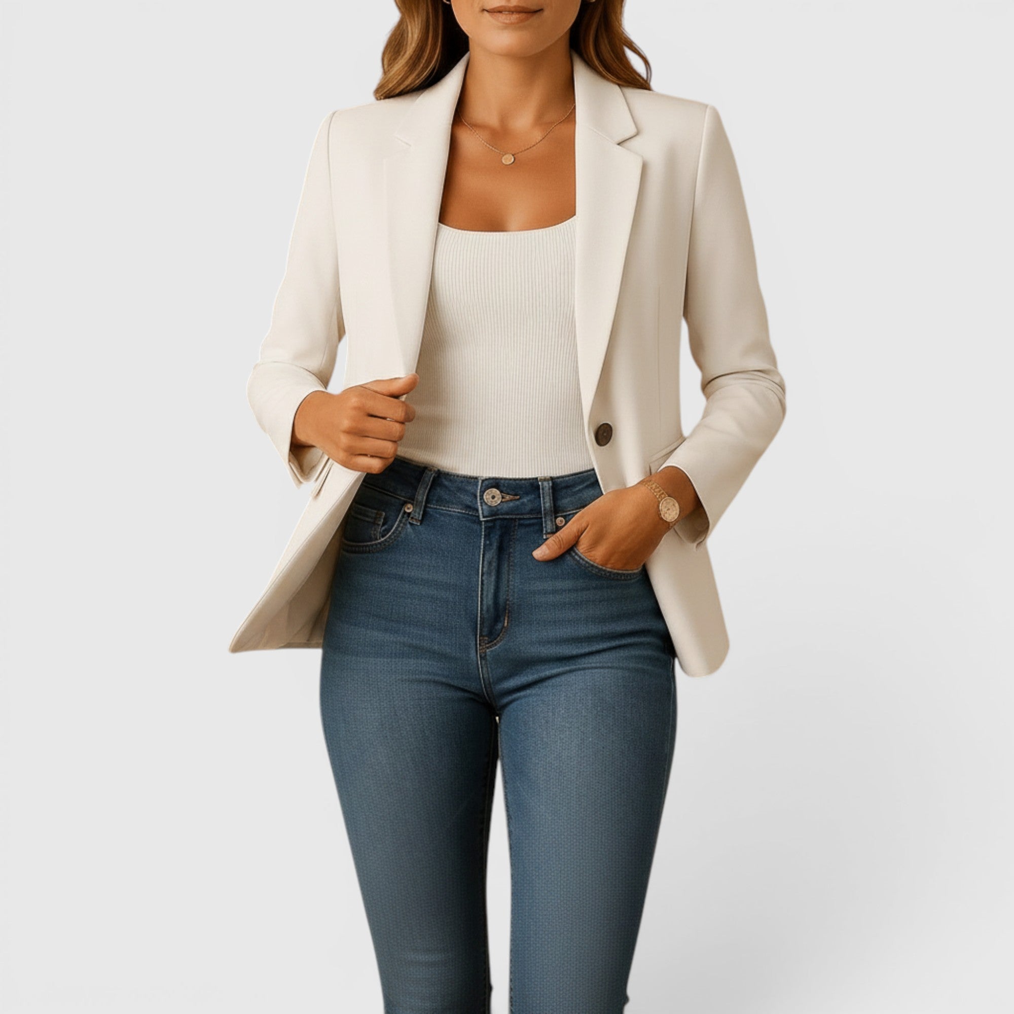 Ellmont London | Women's Classic Stretch Blazer – Comfortable Tailored Jacket