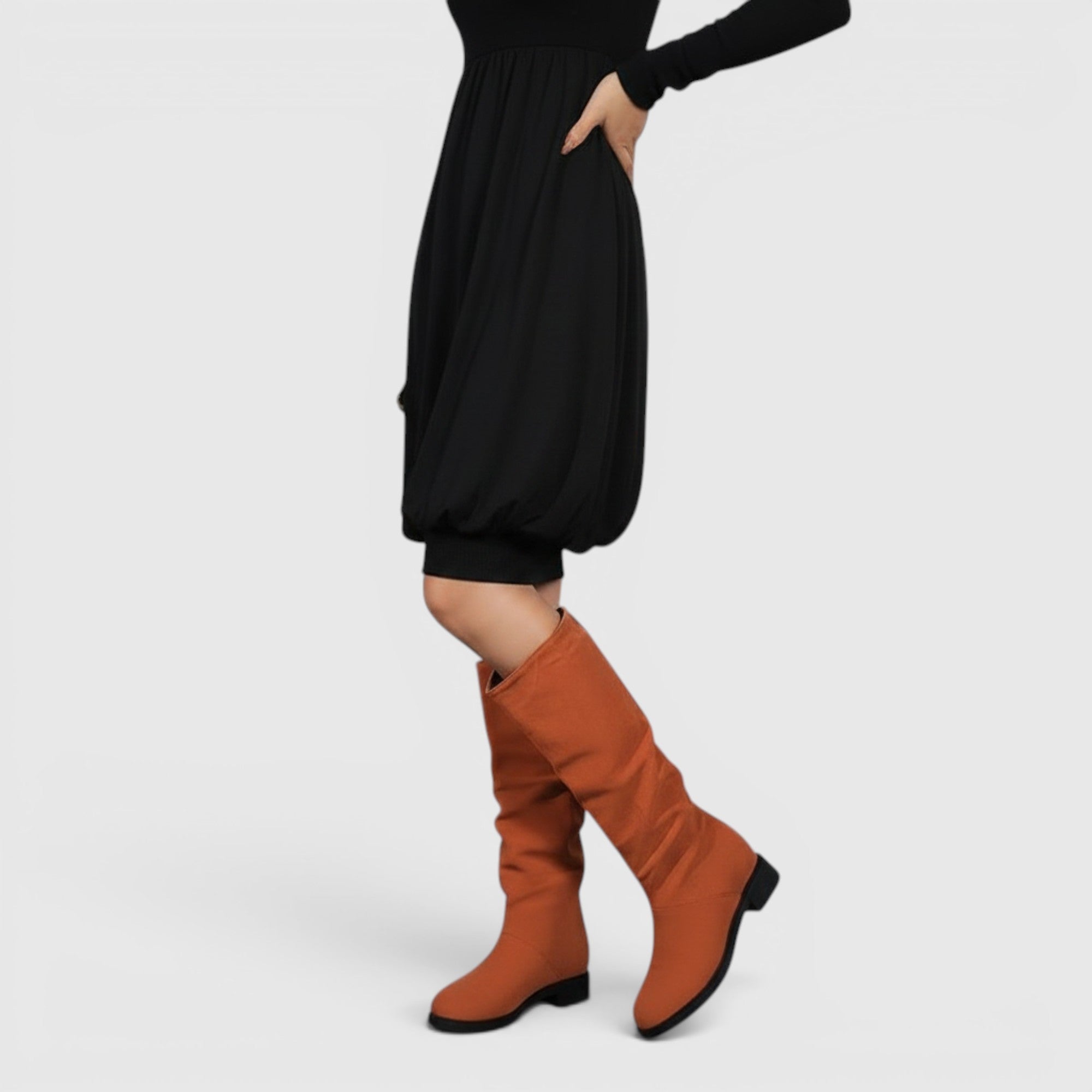 Ellmont London | Women's Slip-On Ankle Boots Classic Mid Heel Shoes