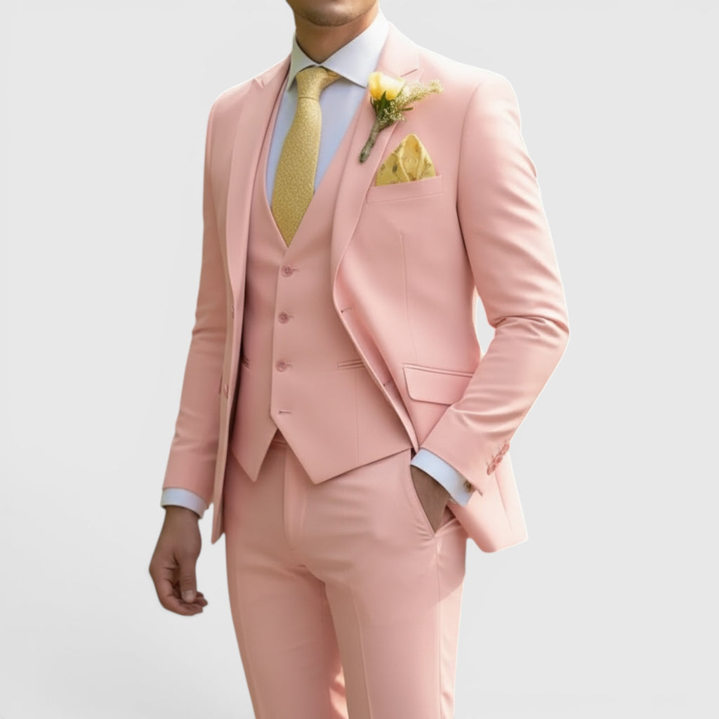 Ellmont London | Men's Wedding Suit Tailored Formal Suit with Matching Vest