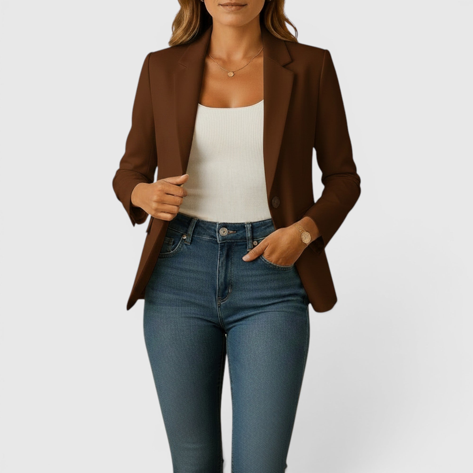 Ellmont London | Women's Classic Stretch Blazer – Comfortable Tailored Jacket