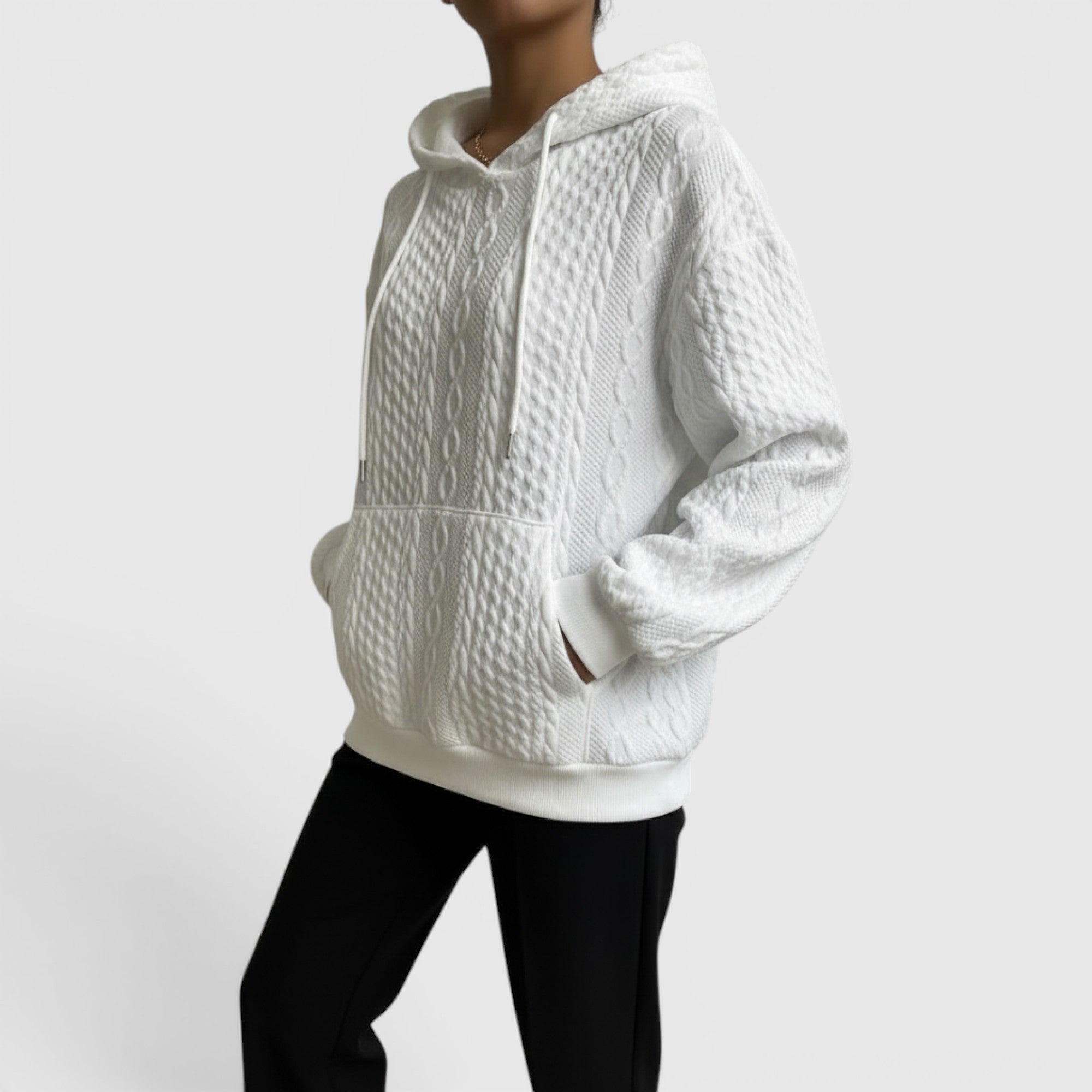 Ellmont London | Women's Plus Size Long Sleeve Hoodie Relaxed Fit Sweatshirt