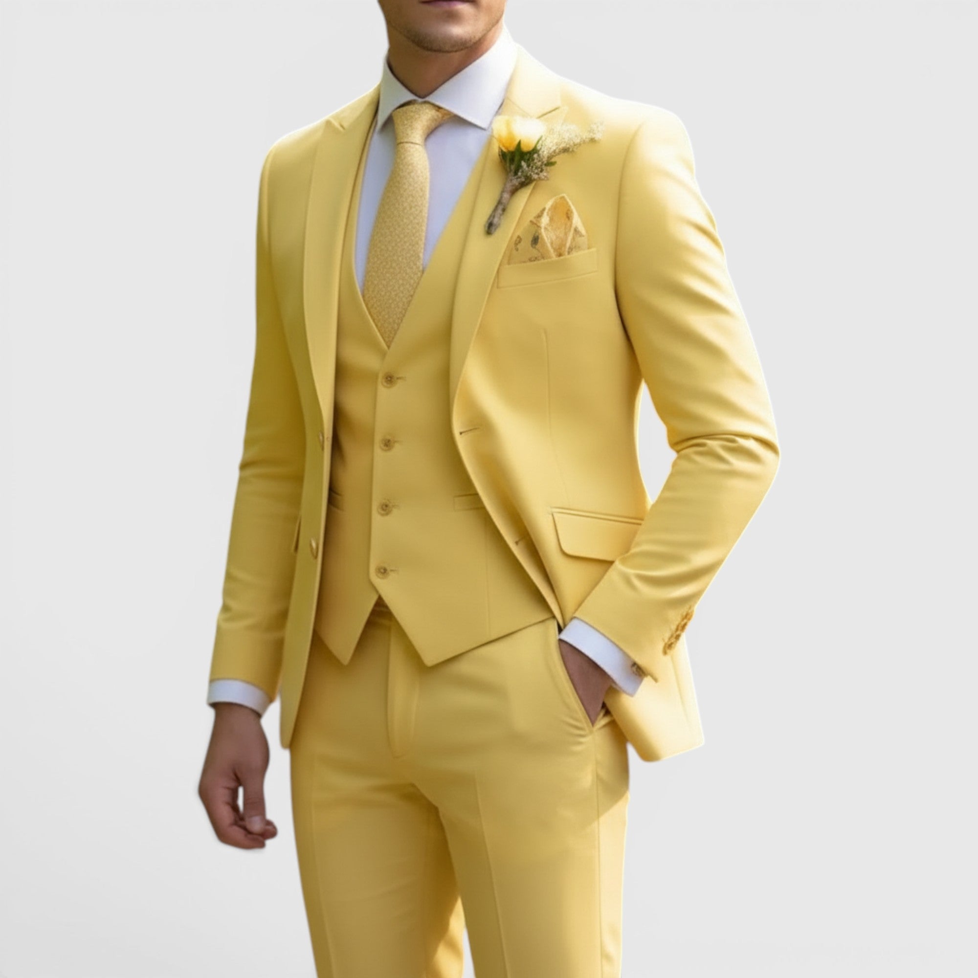 Ellmont London | Men's Wedding Suit Tailored Formal Suit with Matching Vest