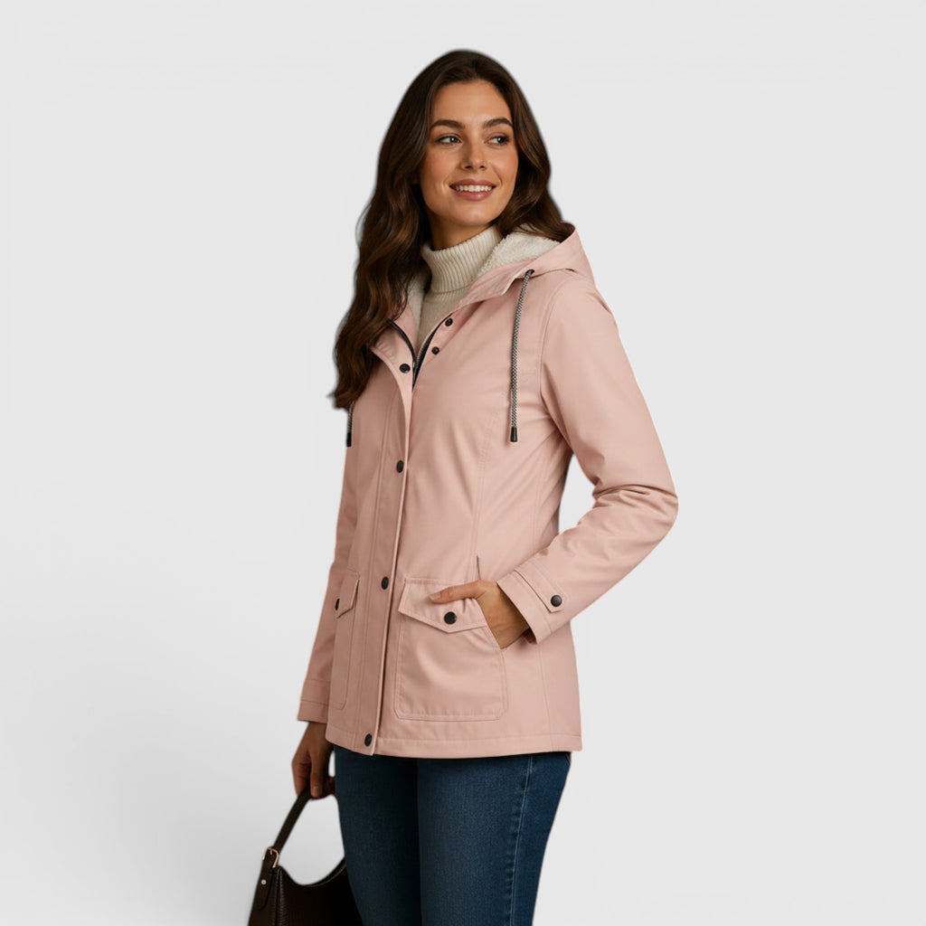 Ellmont London | Rain Jacket Women's Warm Water-Repellent Outdoor Coat