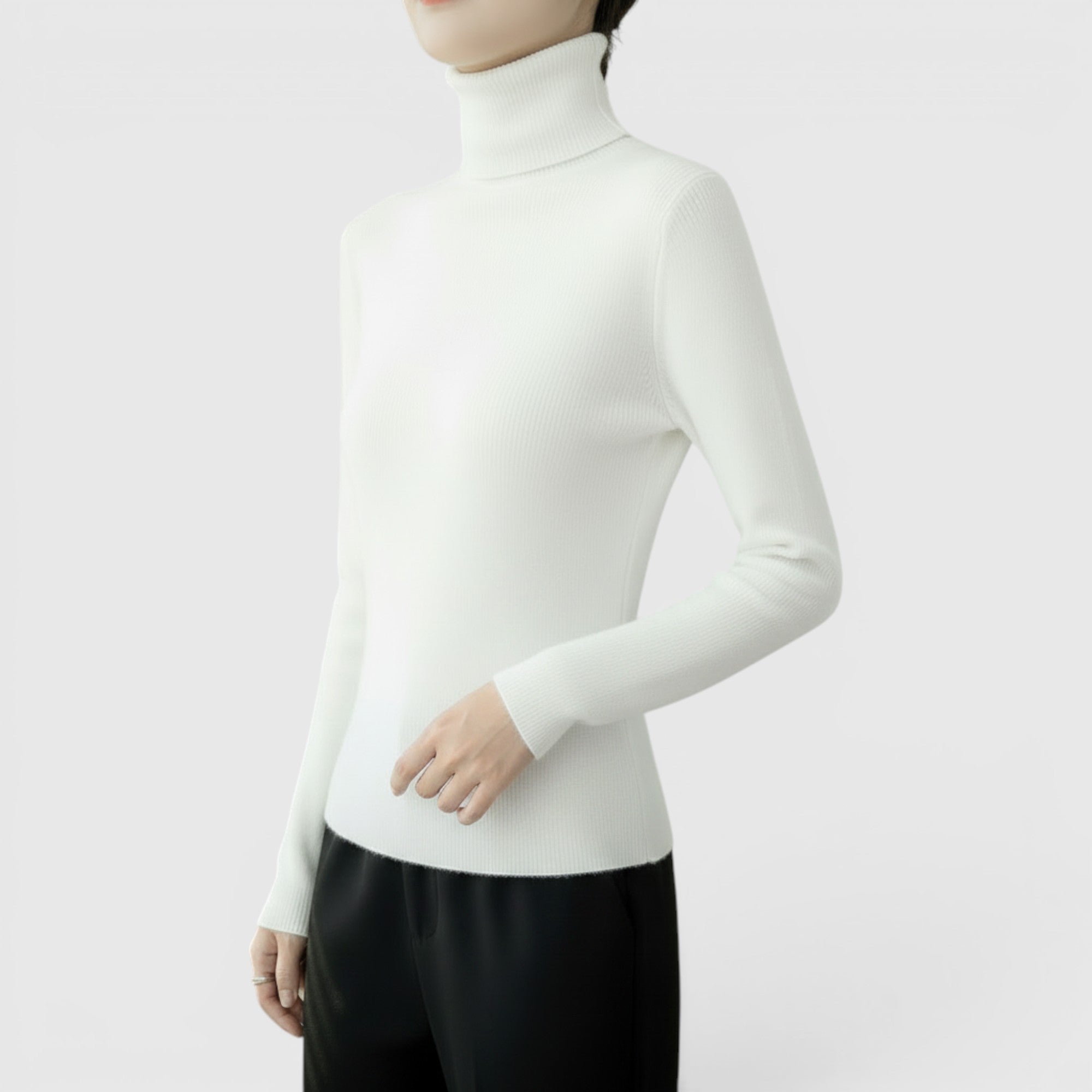 Ellmont London | Women's Cozy Turtleneck Sweater Lightweight Winter Knit Pullover