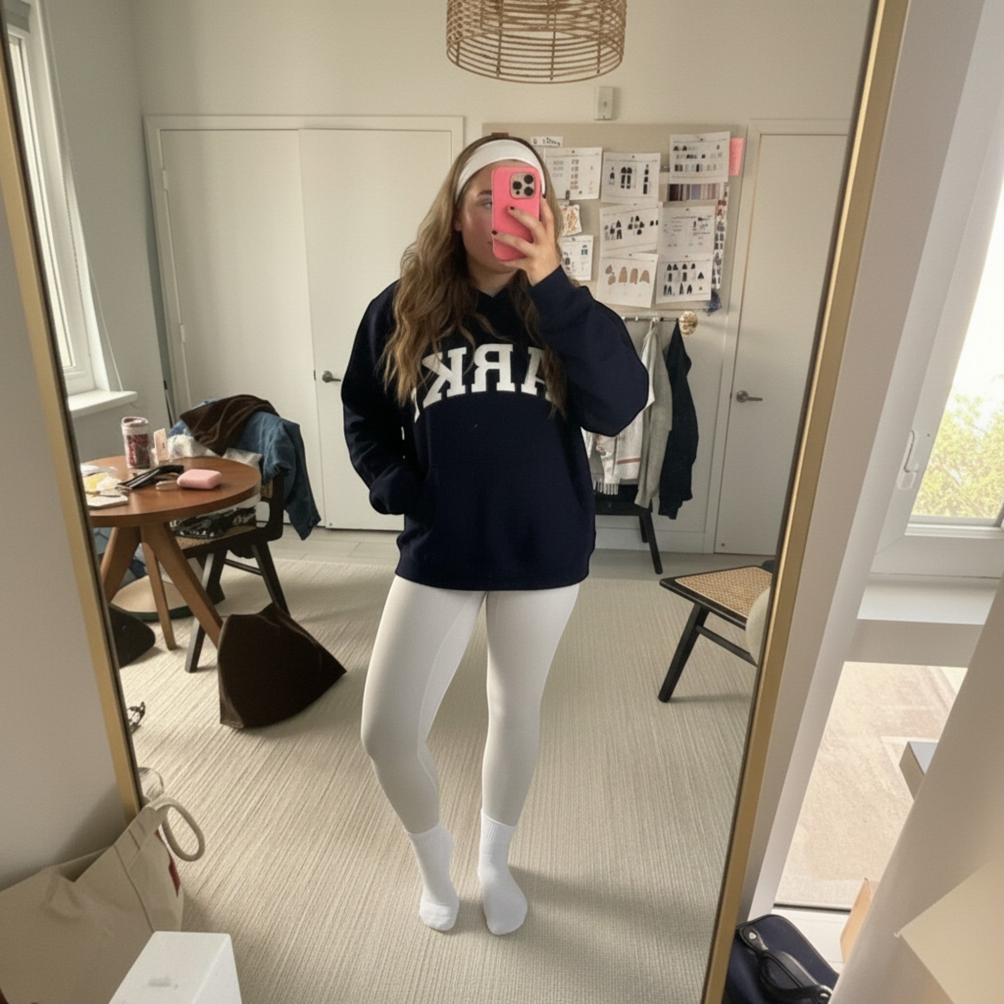 Ellmont London | Women's Varsity Hoodie Soft Fleece Relaxed Fit Everyday Wear