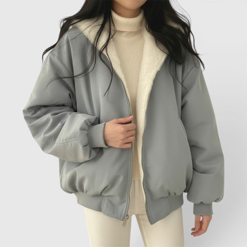 Amelia | Women's Casual Bomber Jacket Cozy Lightweight Everyday Jacket