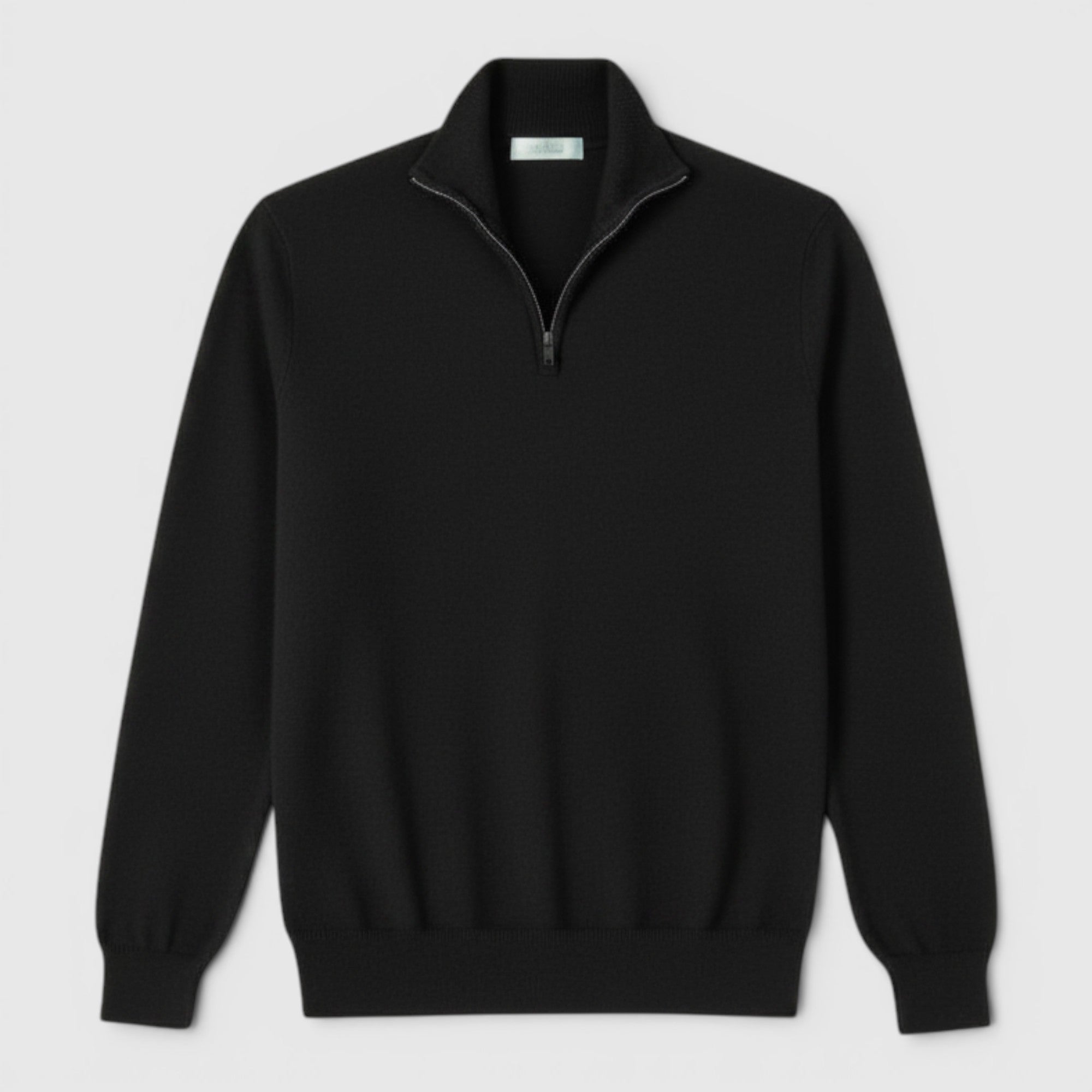 Ellmont London | Men's Pure Cashmere Zip-Up Sweater Funnel Neck Knit