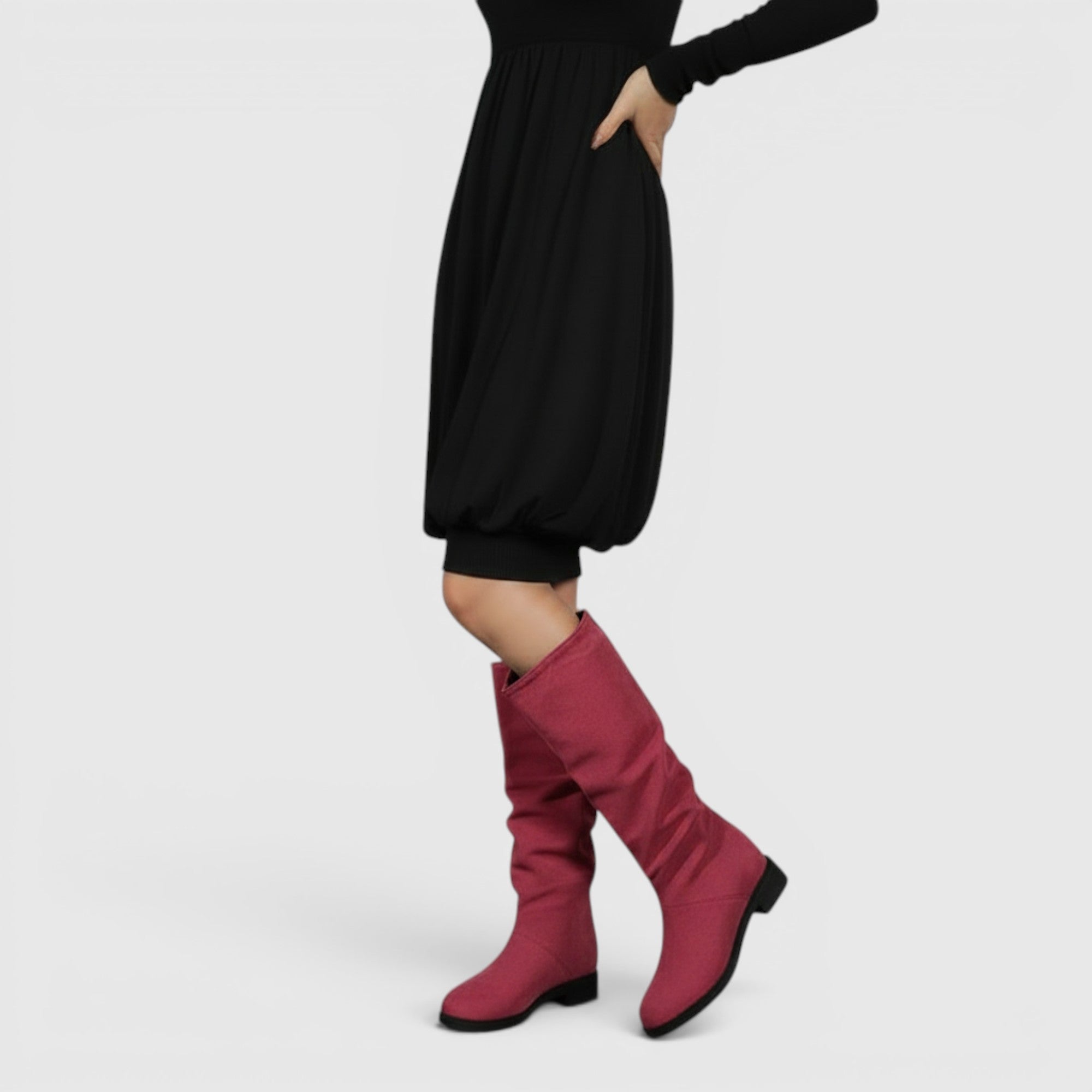 Ellmont London | Women's Slip-On Ankle Boots Classic Mid Heel Shoes
