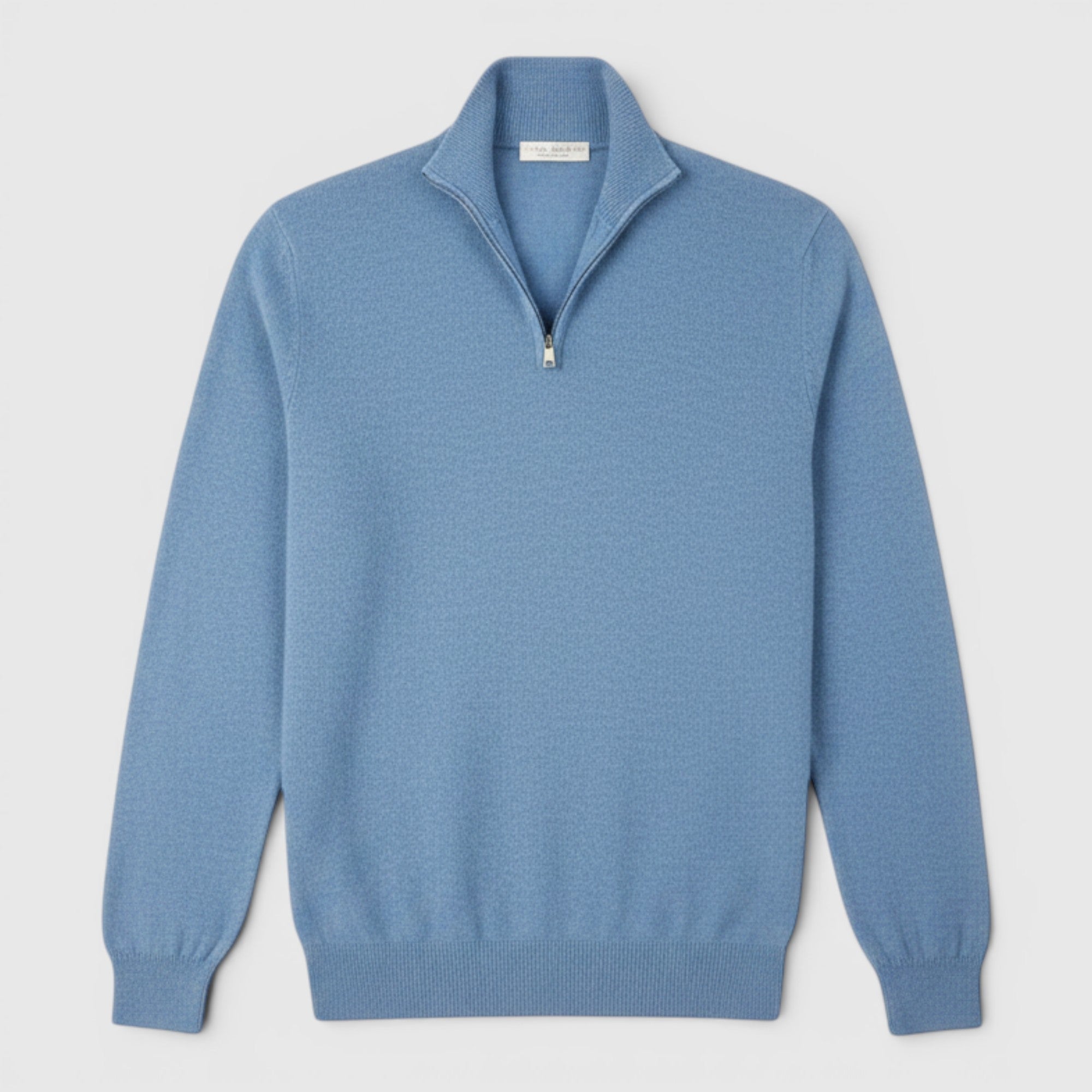 Ellmont London | Men's Pure Cashmere Zip-Up Sweater Funnel Neck Knit