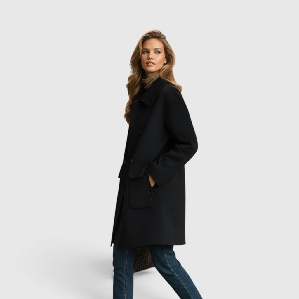 Holly | Women's Overcoat – Warm Wool Blend Knee-Length Coat for Women