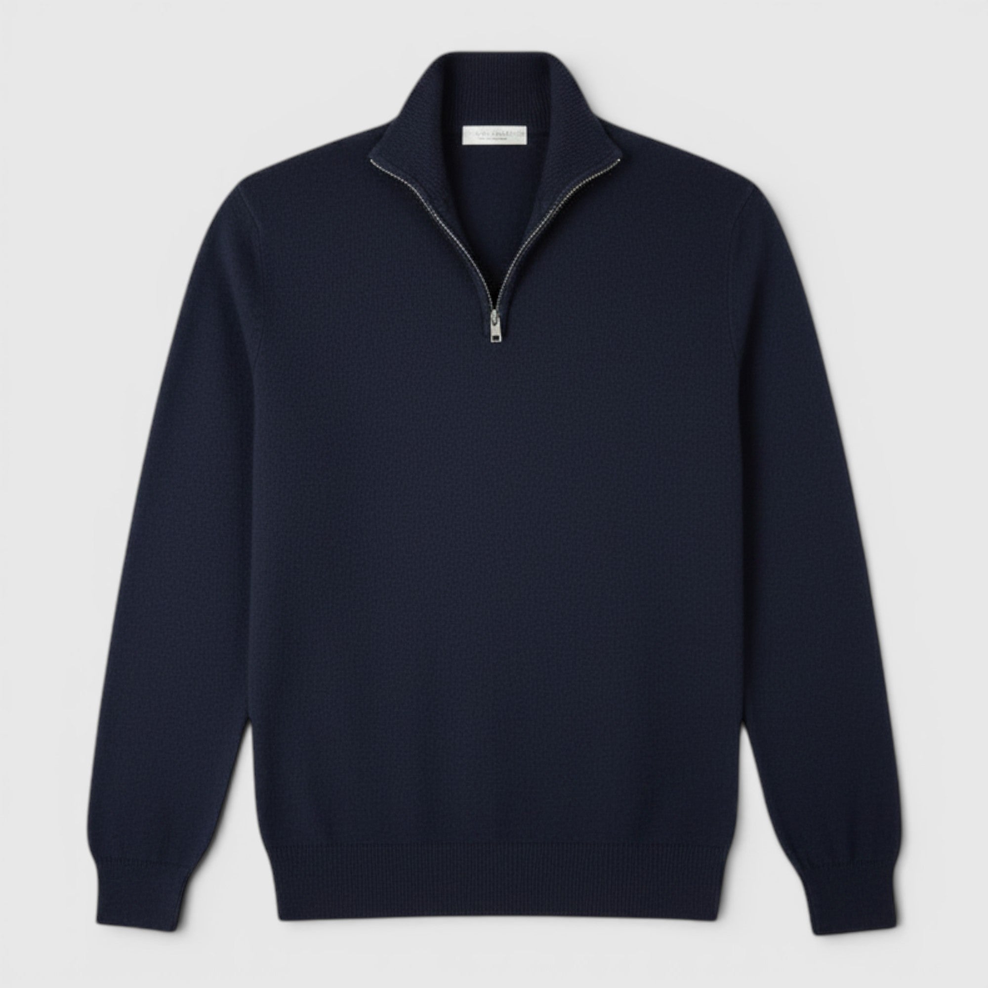 Ellmont London | Men's Pure Cashmere Zip-Up Sweater Funnel Neck Knit