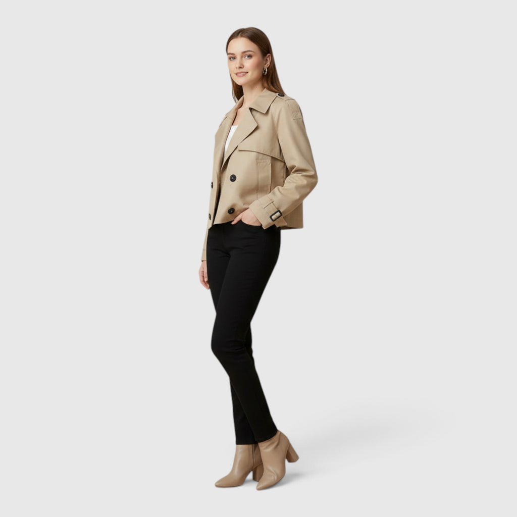Gemma | Women's Trench Coat – Double Breasted Office & Casual Jacket