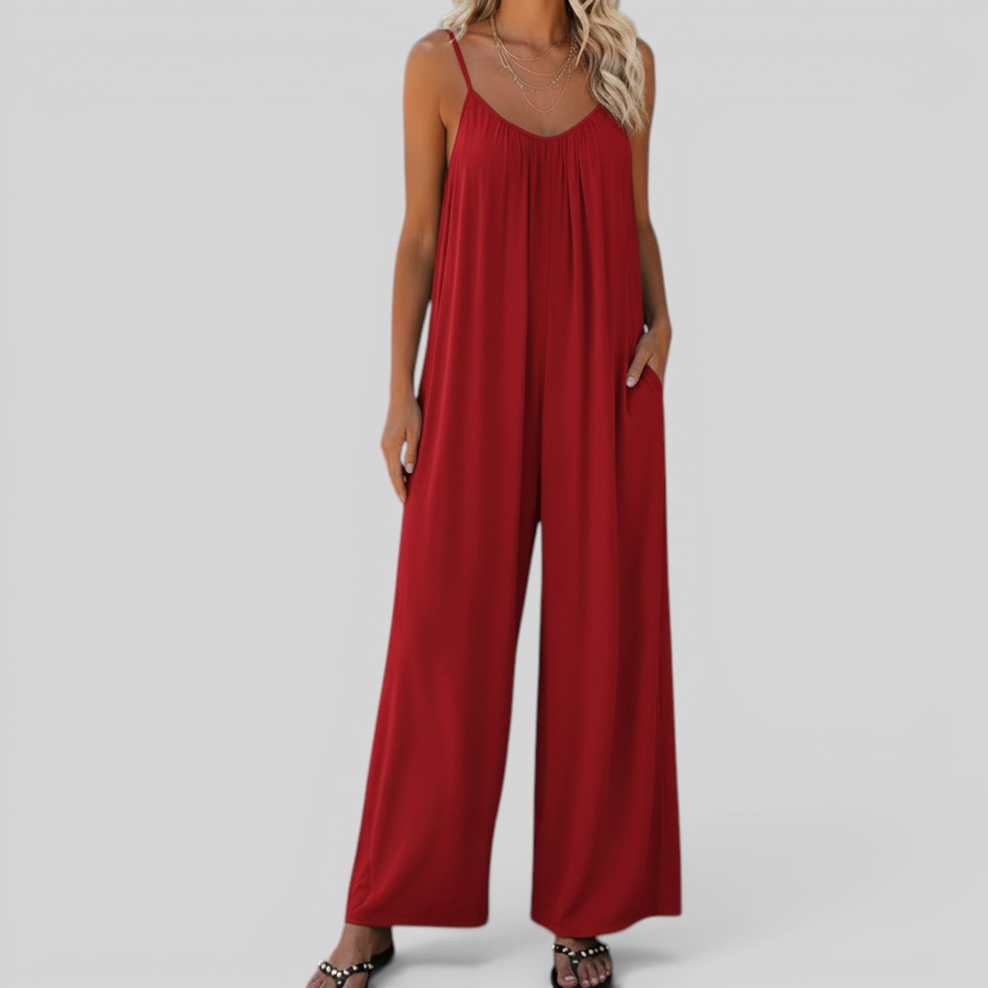 Ellmont London | Women's Plus Size Sleeveless One Piece Jumpsuit for Everyday Wear