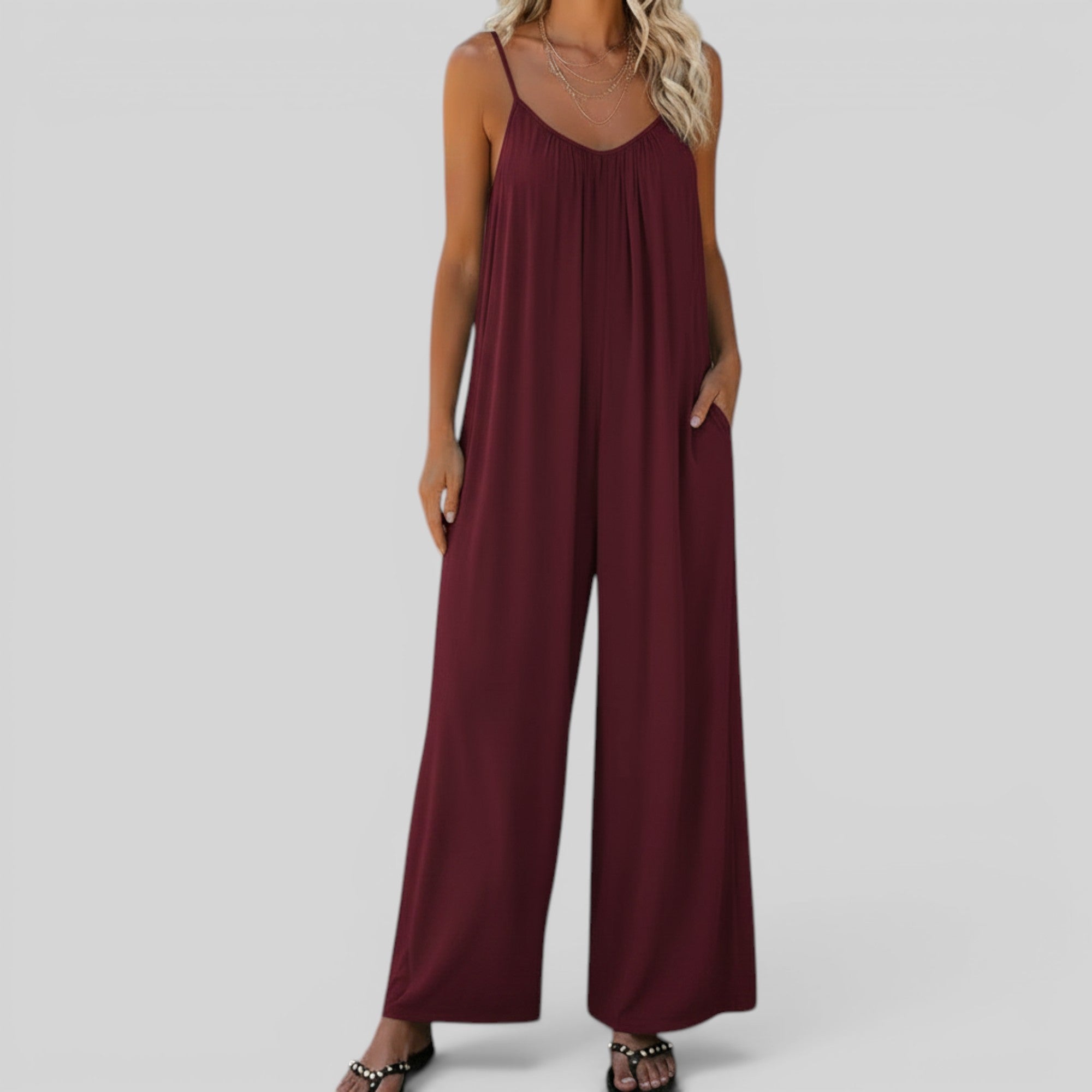 Ellmont London | Women's Plus Size Sleeveless One Piece Jumpsuit for Everyday Wear