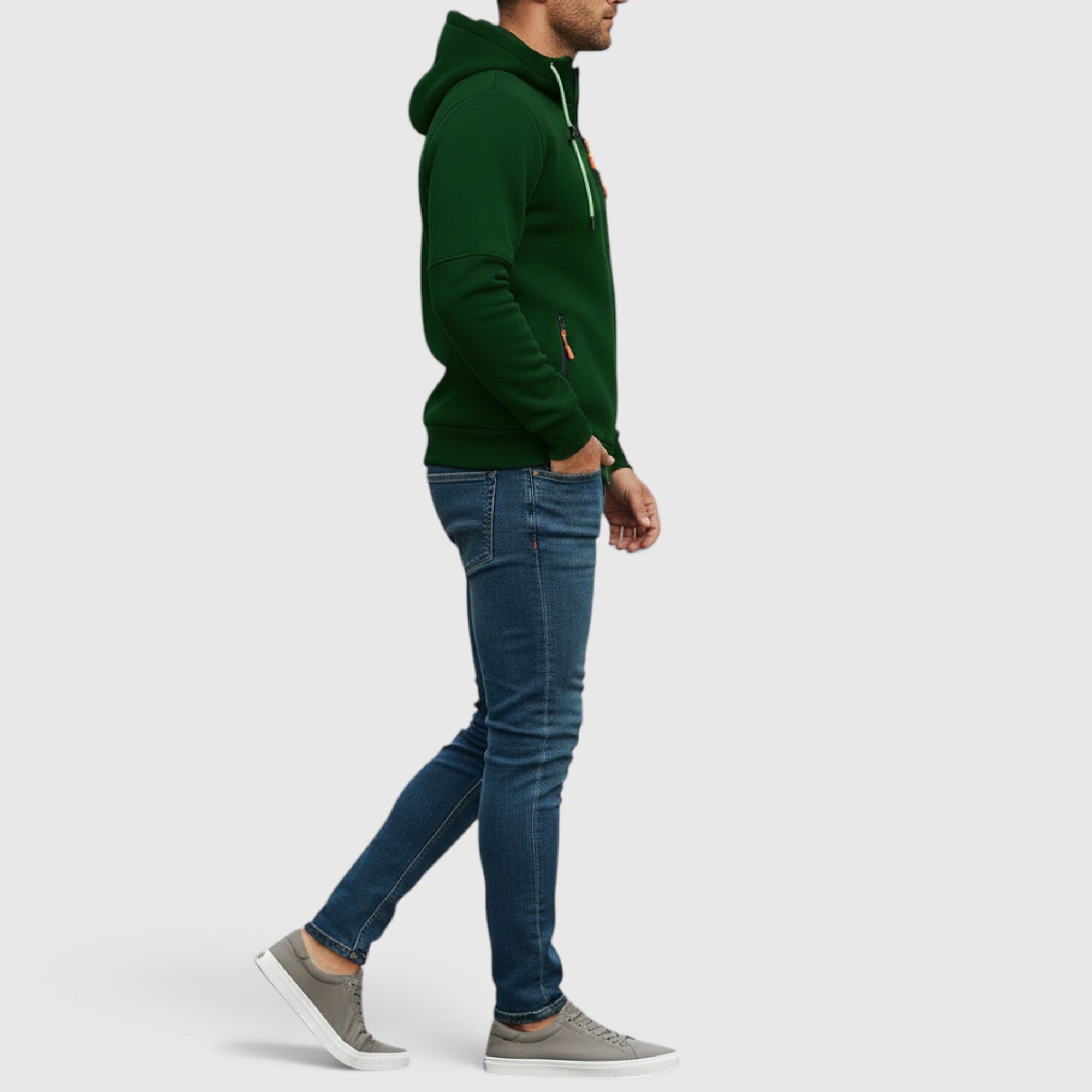 Noah | Men's Waterproof Hooded Coat Casual Loose Fit Zip Hoodie