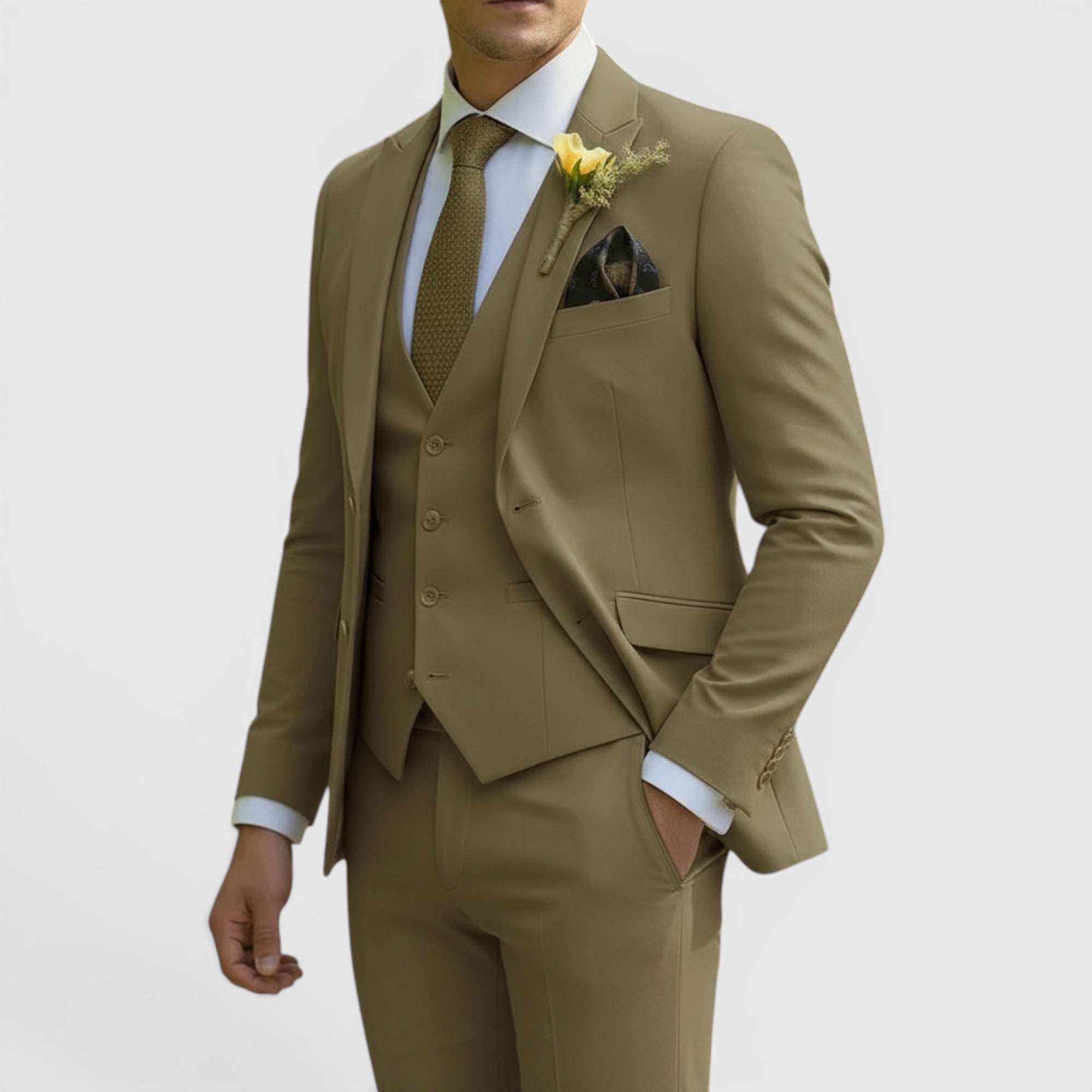 Ellmont London | Men's Wedding Suit Tailored Formal Suit with Matching Vest