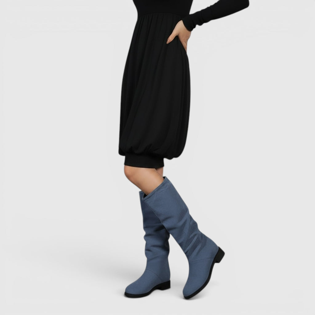 Ellmont London | Women's Slip-On Ankle Boots Classic Mid Heel Shoes