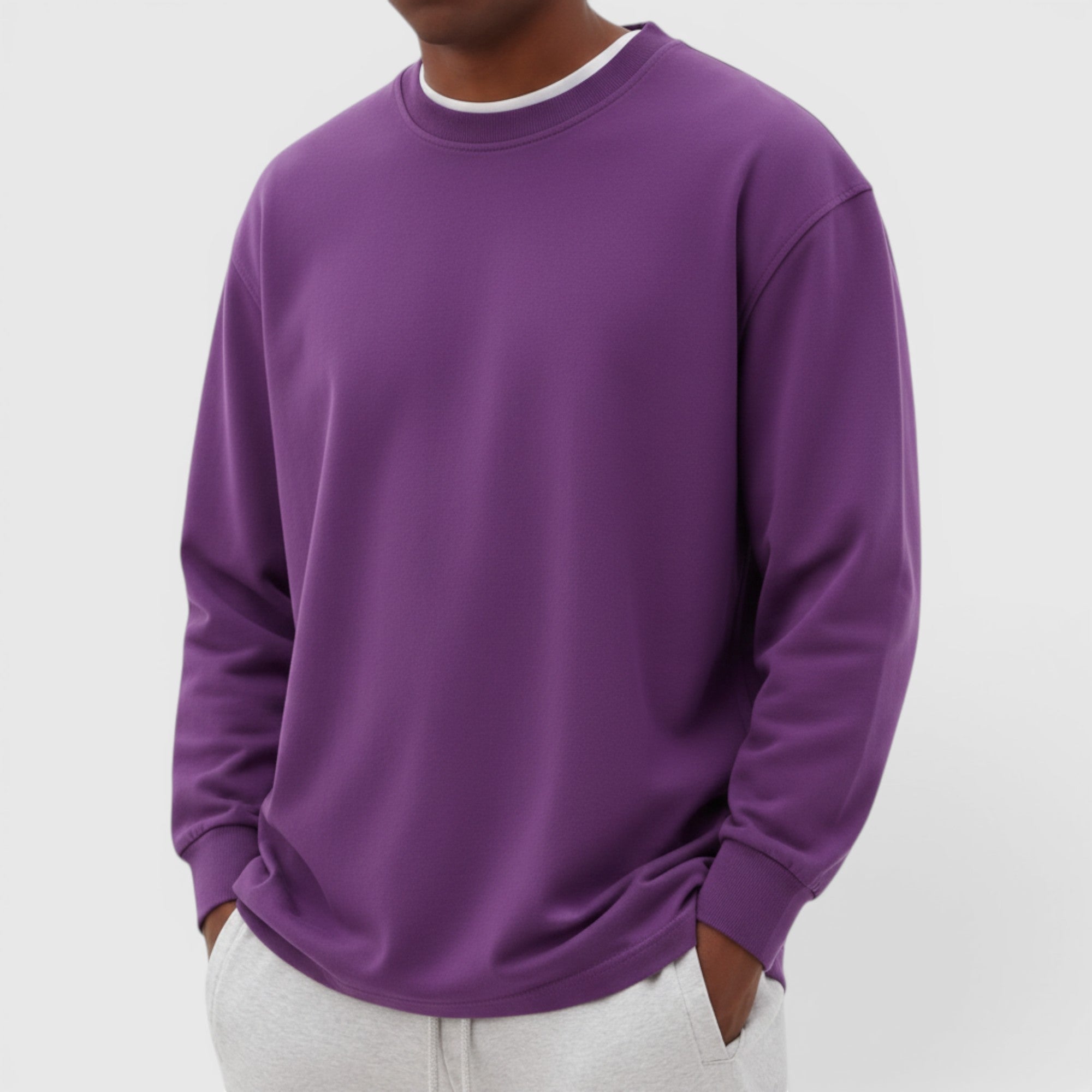 Ellmont London | Men's Breathable Cotton Longsleeve Mockneck Casual Shirt