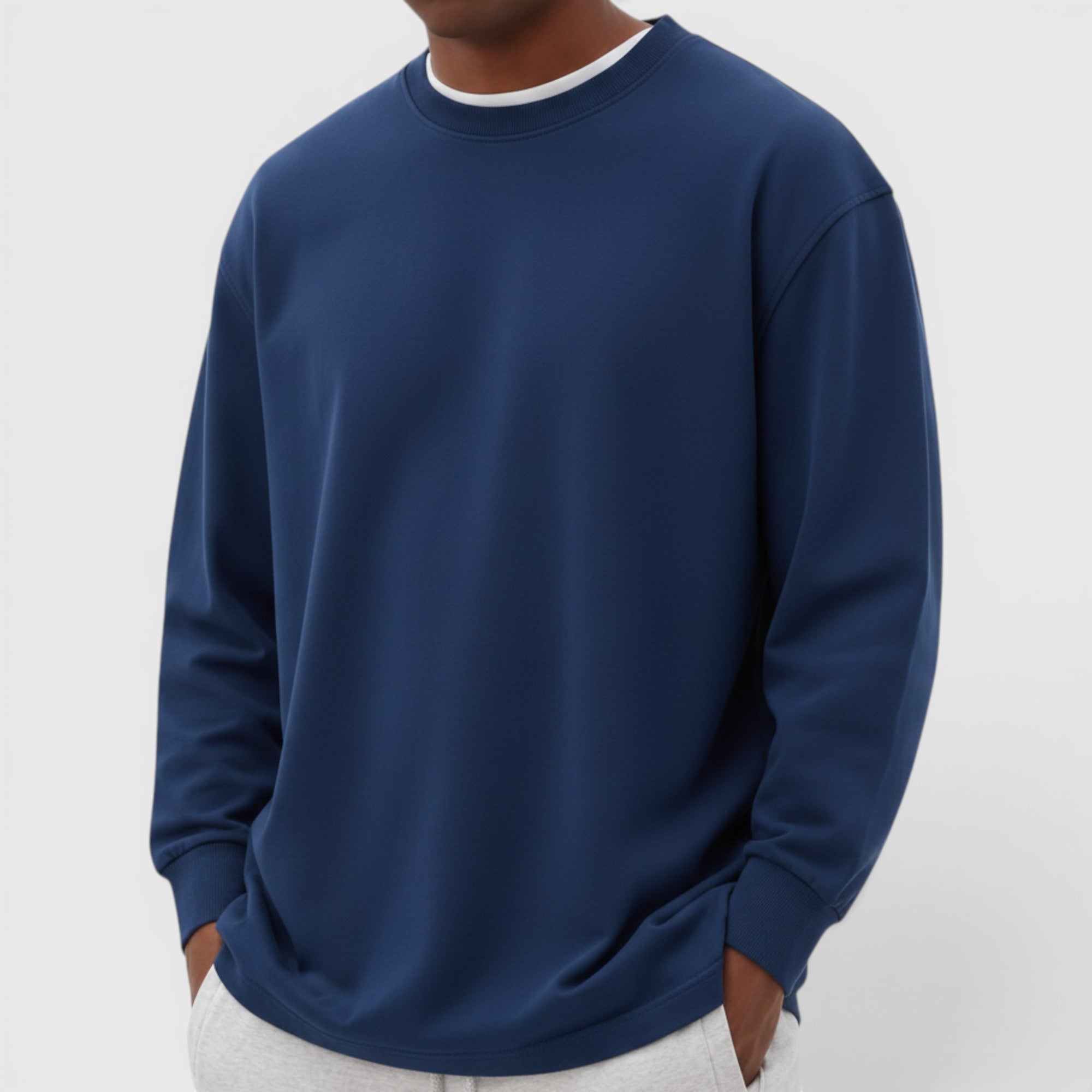 Ellmont London | Men's Breathable Cotton Longsleeve Mockneck Casual Shirt