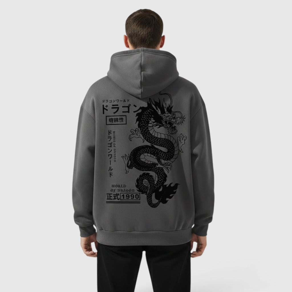 Theo | Men's Dragon Hoodie – Regular Fit Everyday Pullover