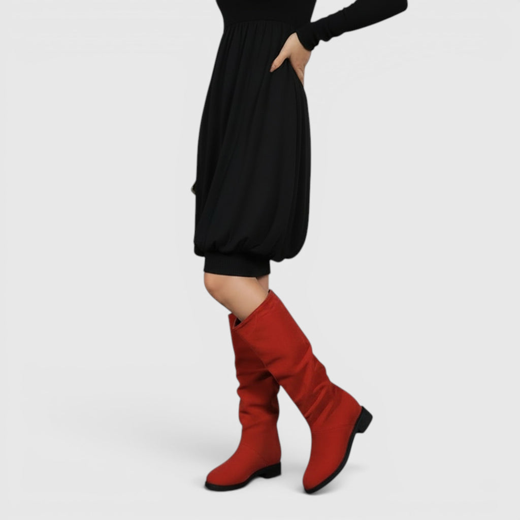 Ellmont London | Women's Slip-On Ankle Boots Classic Mid Heel Shoes