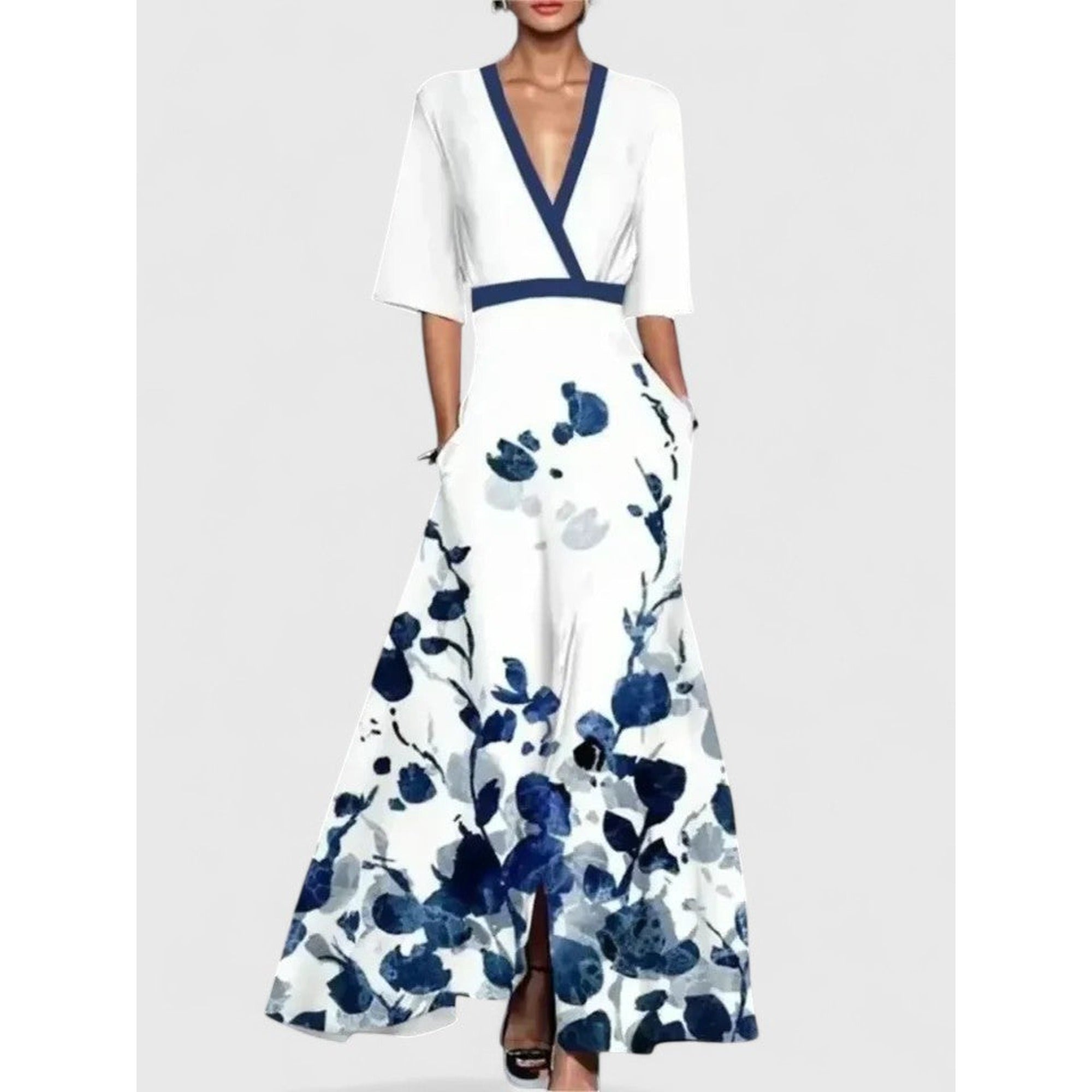 Edith | Elegant Maxi Dress - White