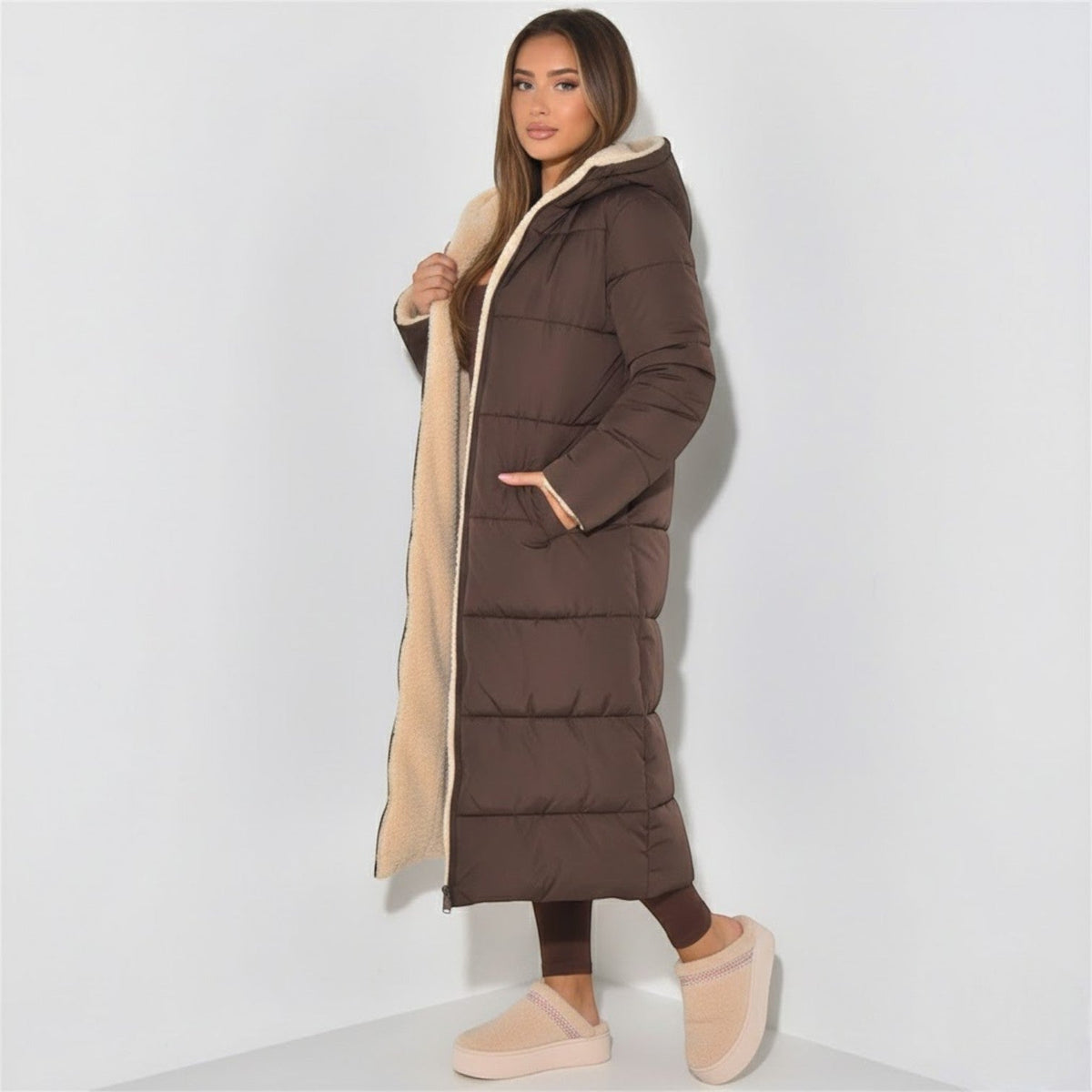 Women's Reversible Winter Puffer Jacket