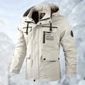 Gareth 2 | Men's Waterproof Hooded Quilted Jacket Windproof Outdoor Parka - White