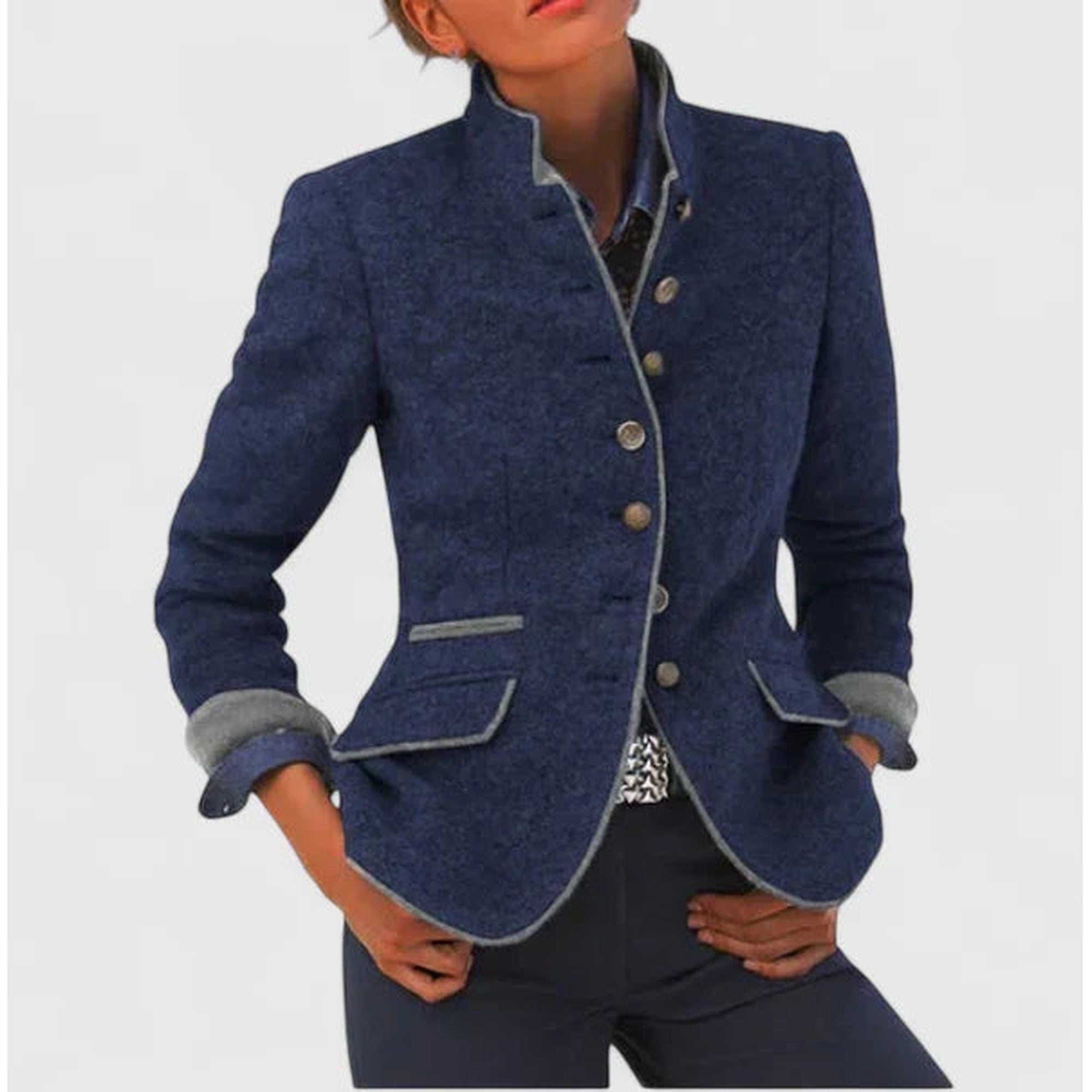 Queenie | Elegant Cardigan - Blue
