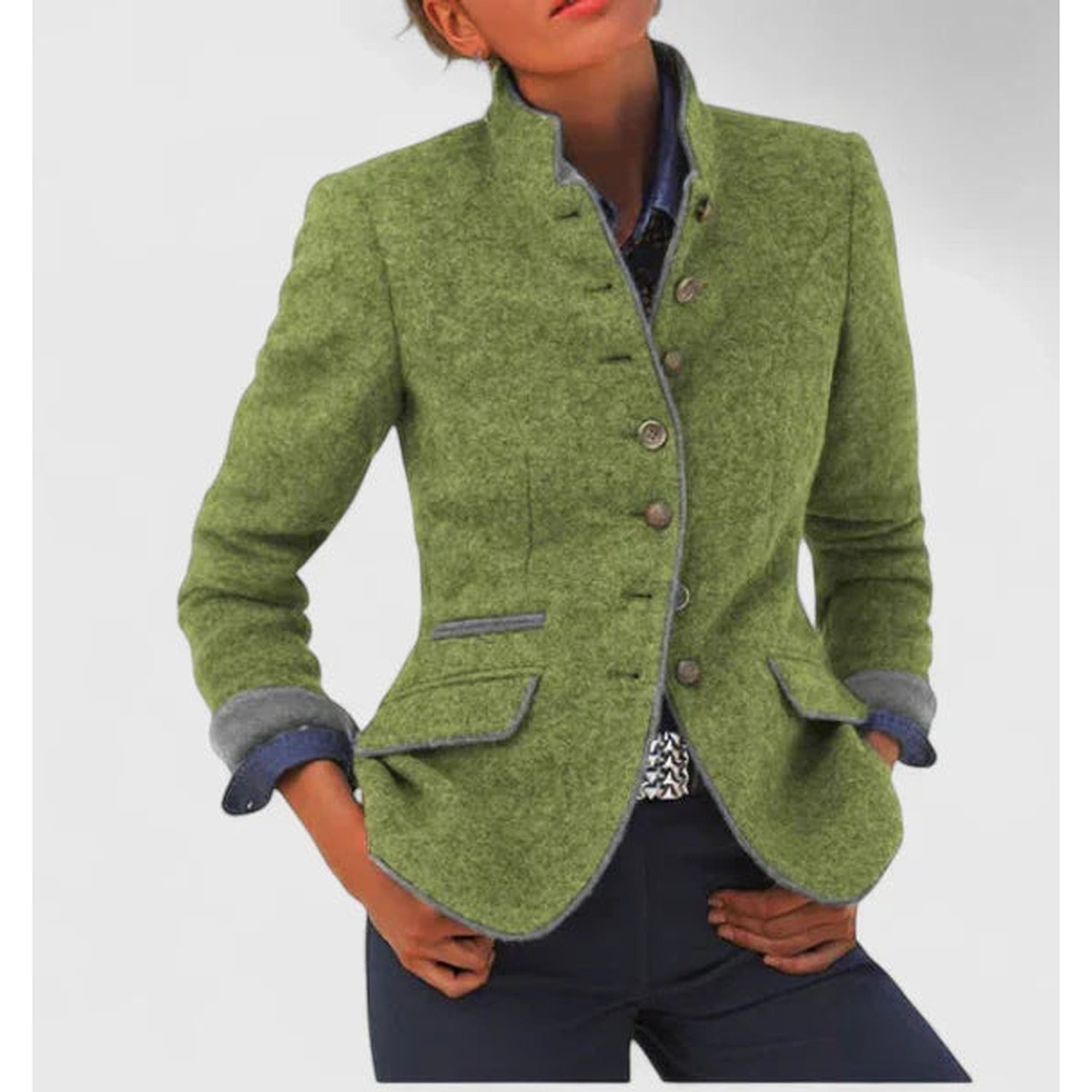 Queenie | Elegant Cardigan - Green