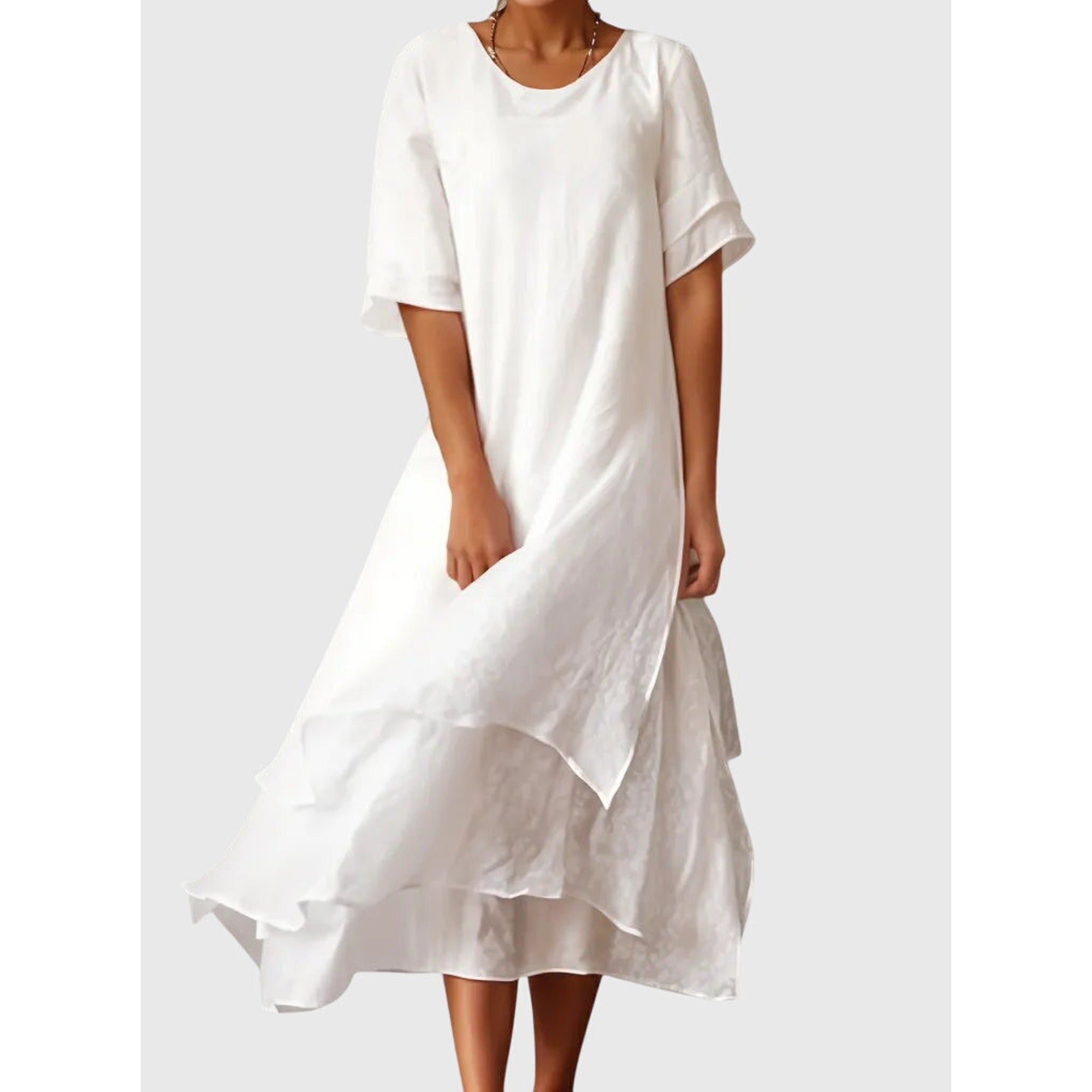 Odette | Elegant Dress - White