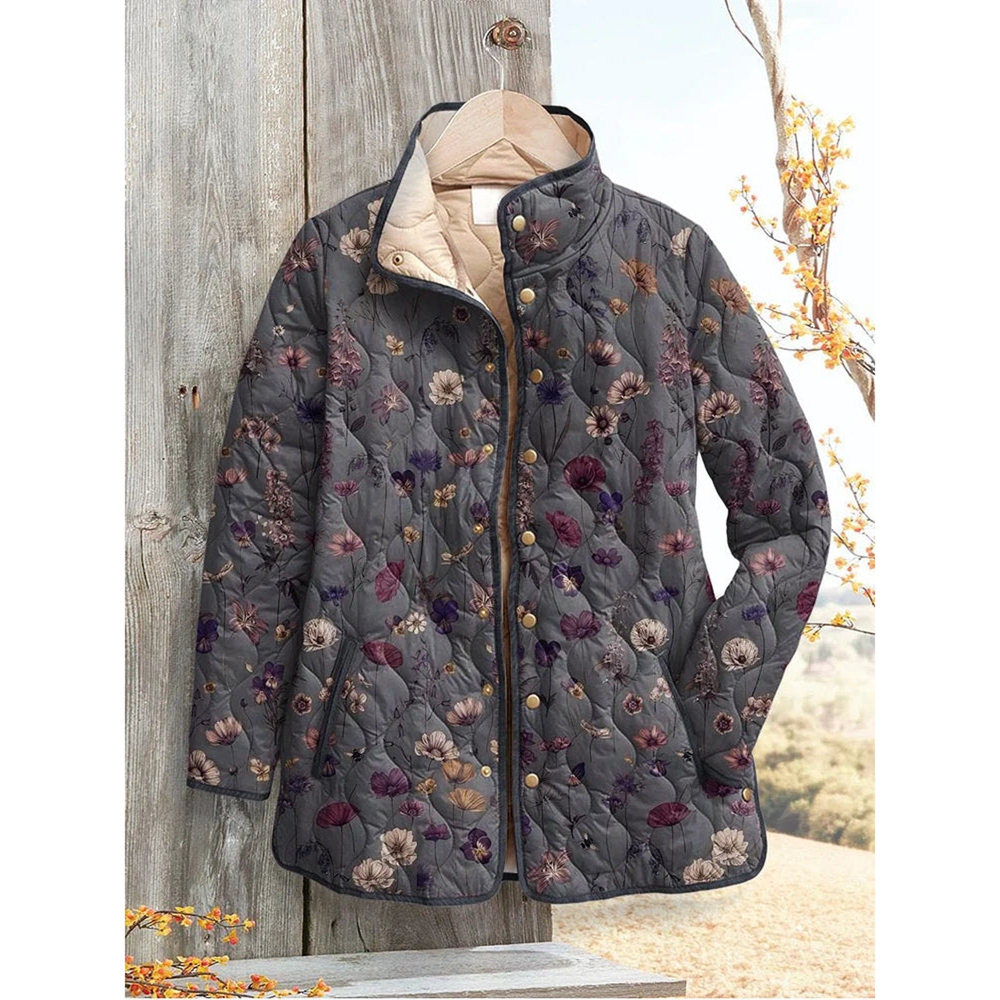 Ottilie | Vintage Floral Quilted Jacket - Multicolor