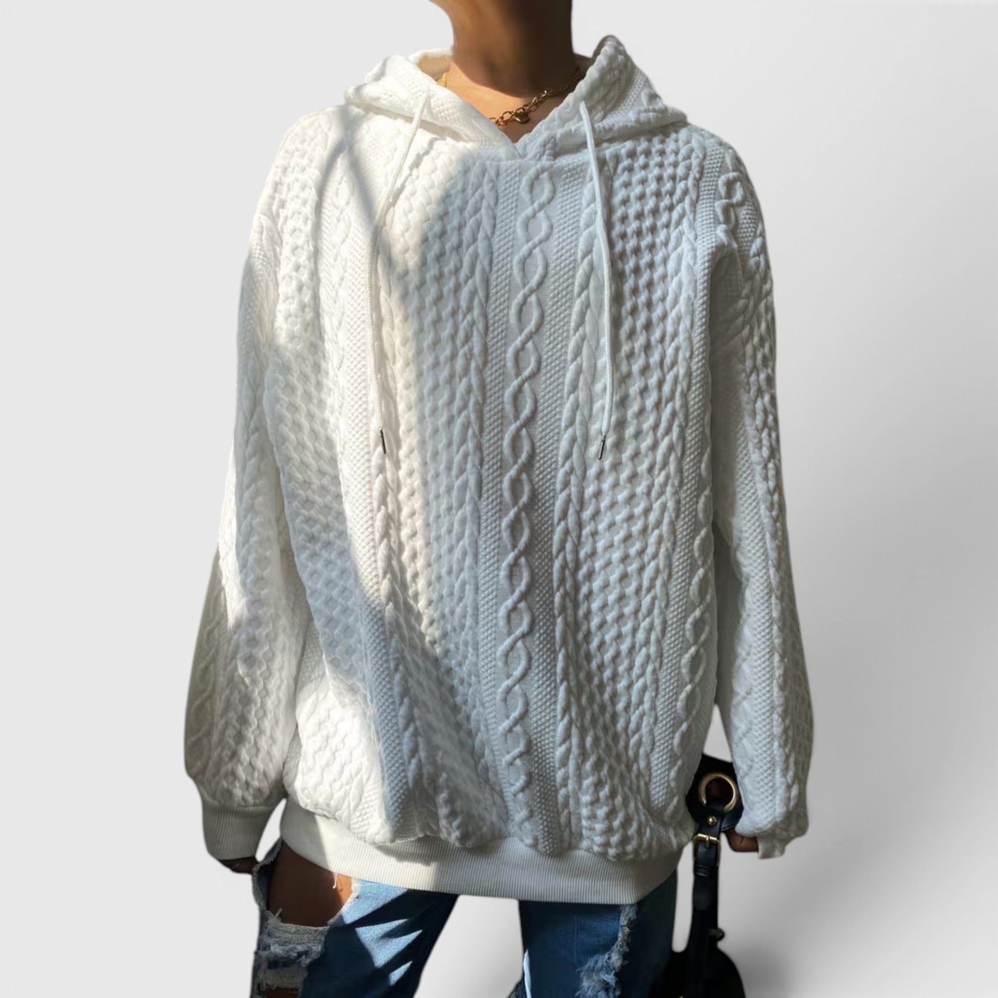 Ellmont London | Women's Plus Size Long Sleeve Hoodie Relaxed Fit Sweatshirt