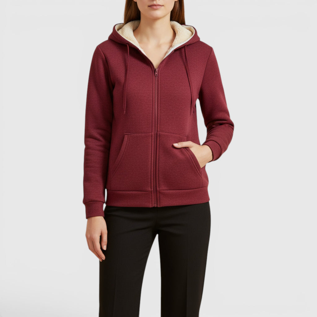 Ellmont London | Women's Hooded Lined Hoodie Everyday Warm Casual Jacket