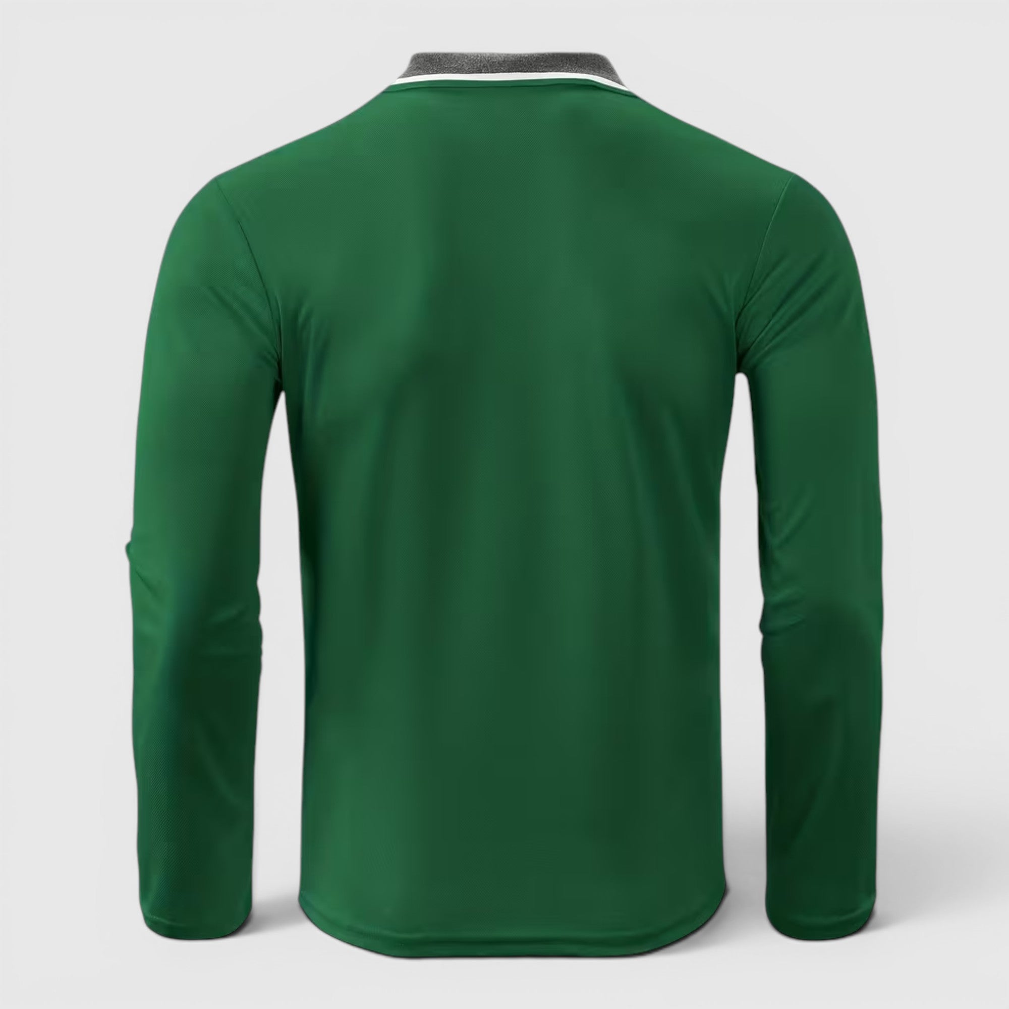 Ellmont London | Men's Long Sleeve Polo Shirt Contrast Collar Regular Fit Button Up