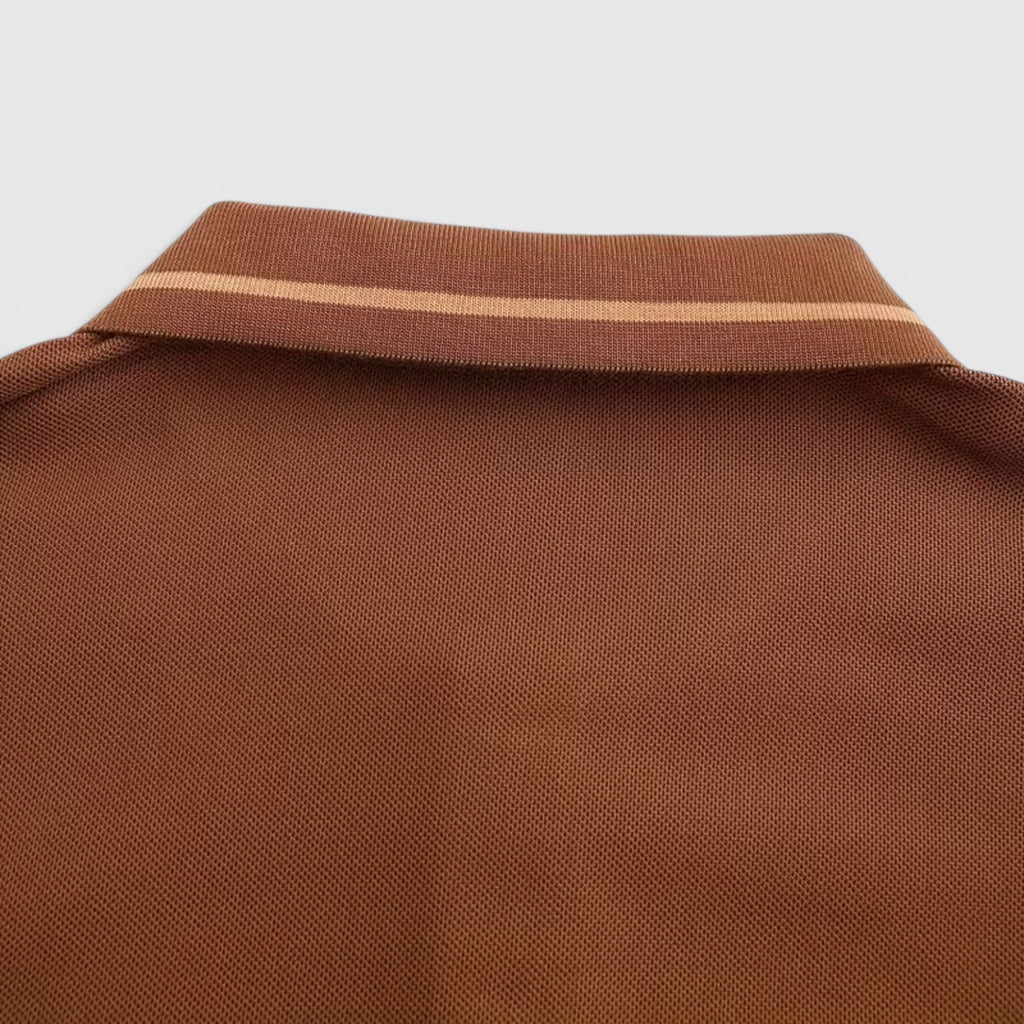 Isaac | Men's Casual Polo Shirt Long Sleeve Rib-Knit Everyday Wear