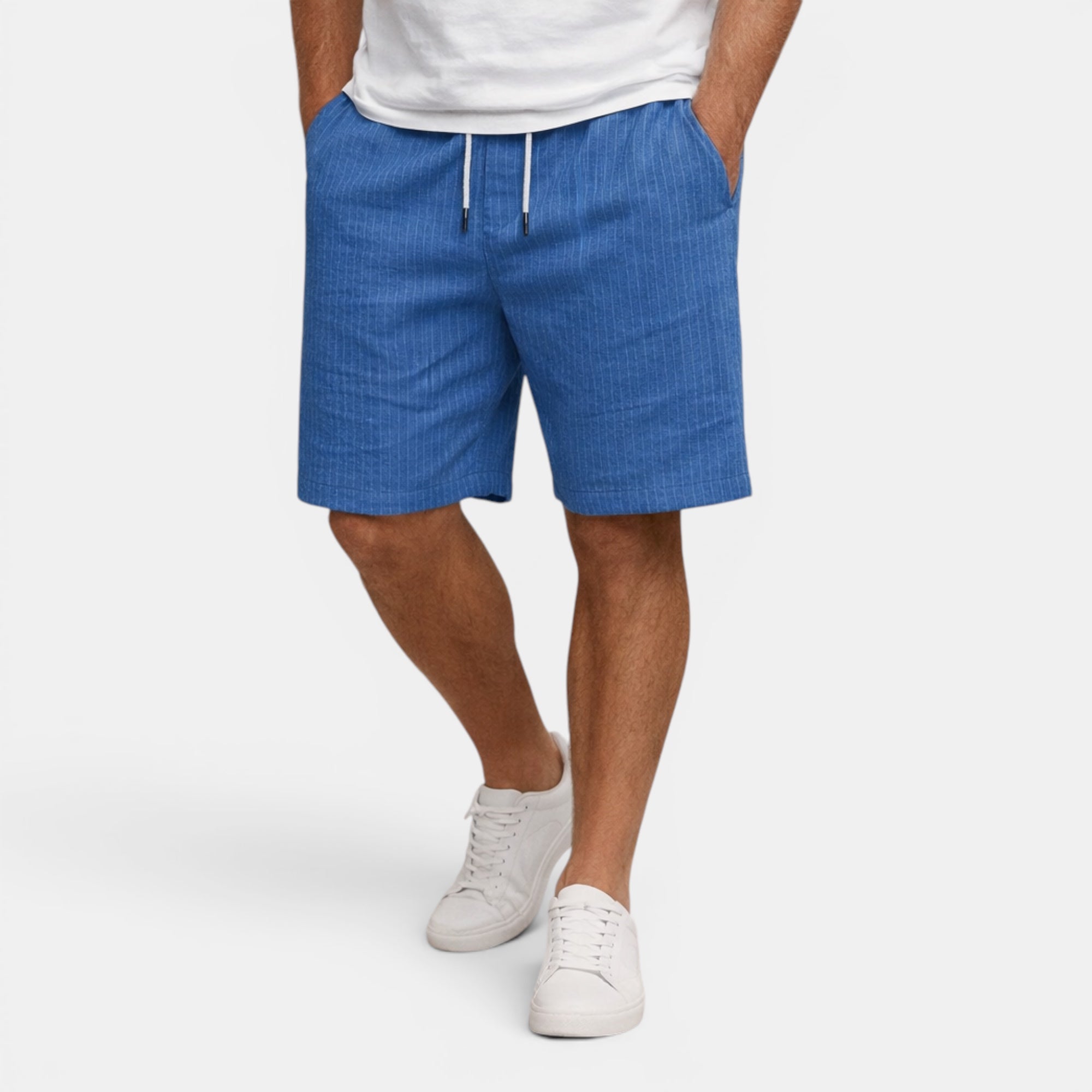 Ellmont London | Men's Breathable Casual Linen Summer Shorts Regular Fit