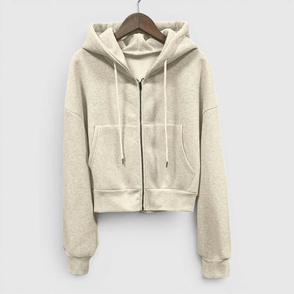Ellmont London | Women's Hooded Vest Bat Sleeve Cardigan Casual Zip Jacket
