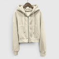 Ellmont London | Women's Hooded Vest Bat Sleeve Cardigan Casual Zip Jacket