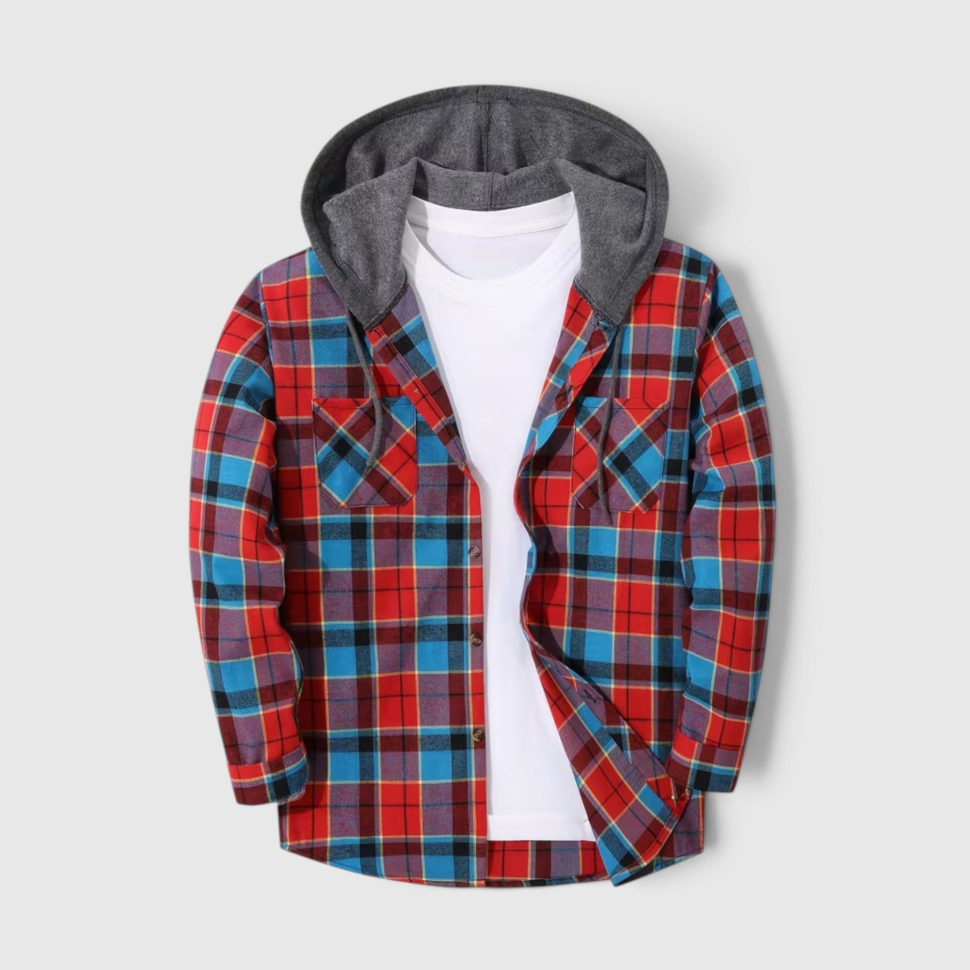 Nicholas | Men's Hooded Flannel Shirt Jacket – Everyday Plaid Layer